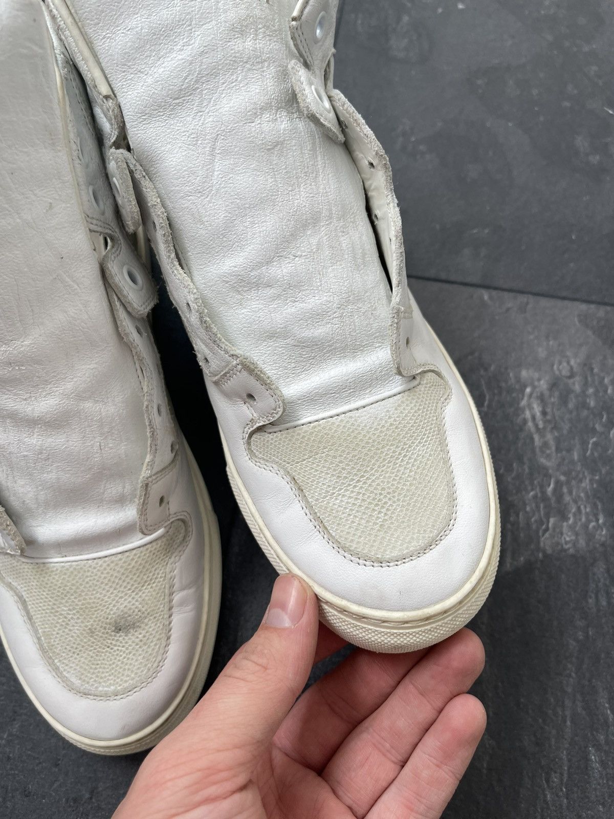 Balenciaga × Vintage BALENCIAGA high leather sneakers Size US 8 / IT 38 - 7 Thumbnail