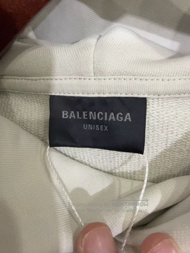 Balenciaga Balenciaga White Hooded Sweatshirt Size US L / EU 52-54 / 3 - 3 Thumbnail