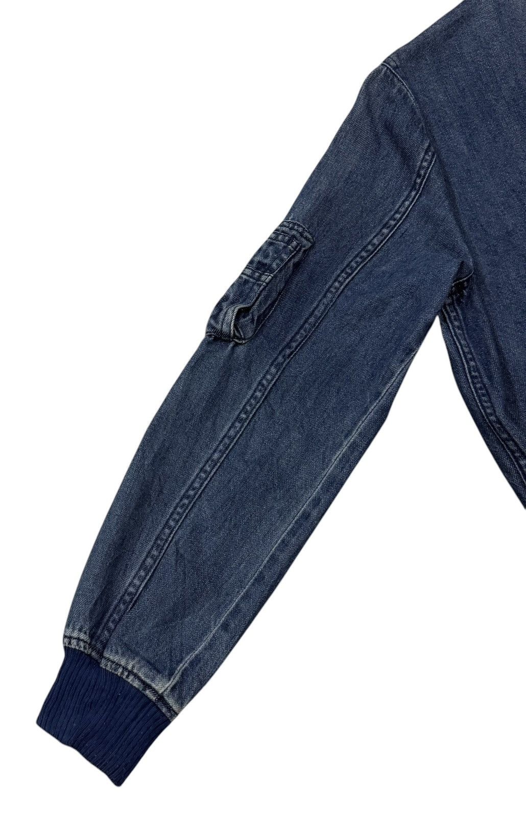 Beams Plus Vintage Beams Heart Zipper Denim Style Flight Bomber Jacket Size M / US 6-8 / IT 42-44 - 16 Thumbnail