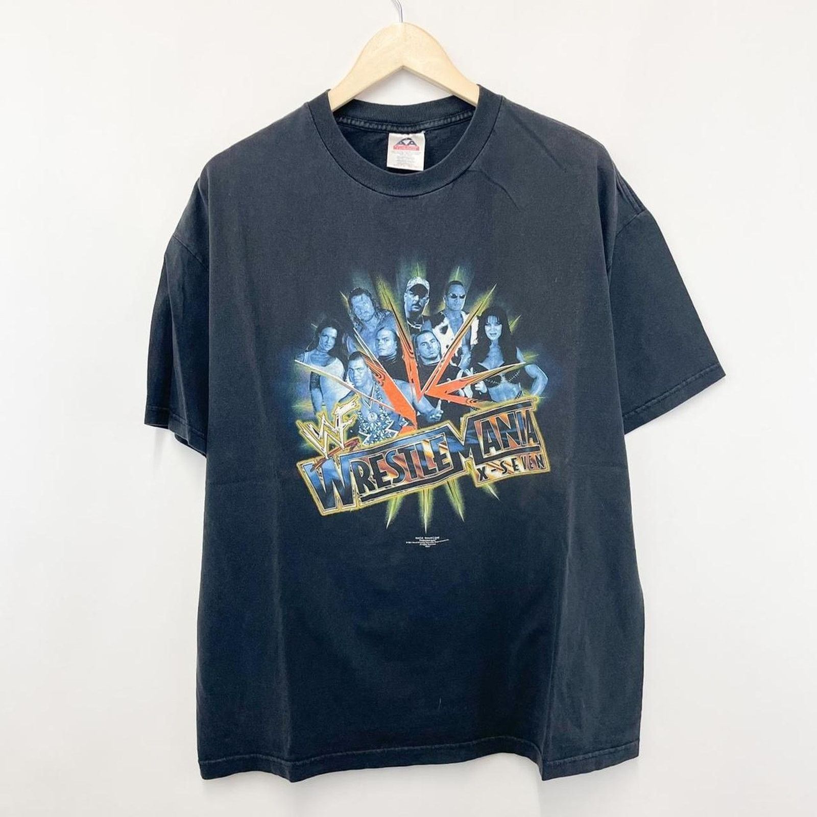 Vintage Vintage Wrestlemania X-Seven Graphic T-Shirt Black Mens XL Size US XL / EU 56 / 4 - 1 Thumbnail