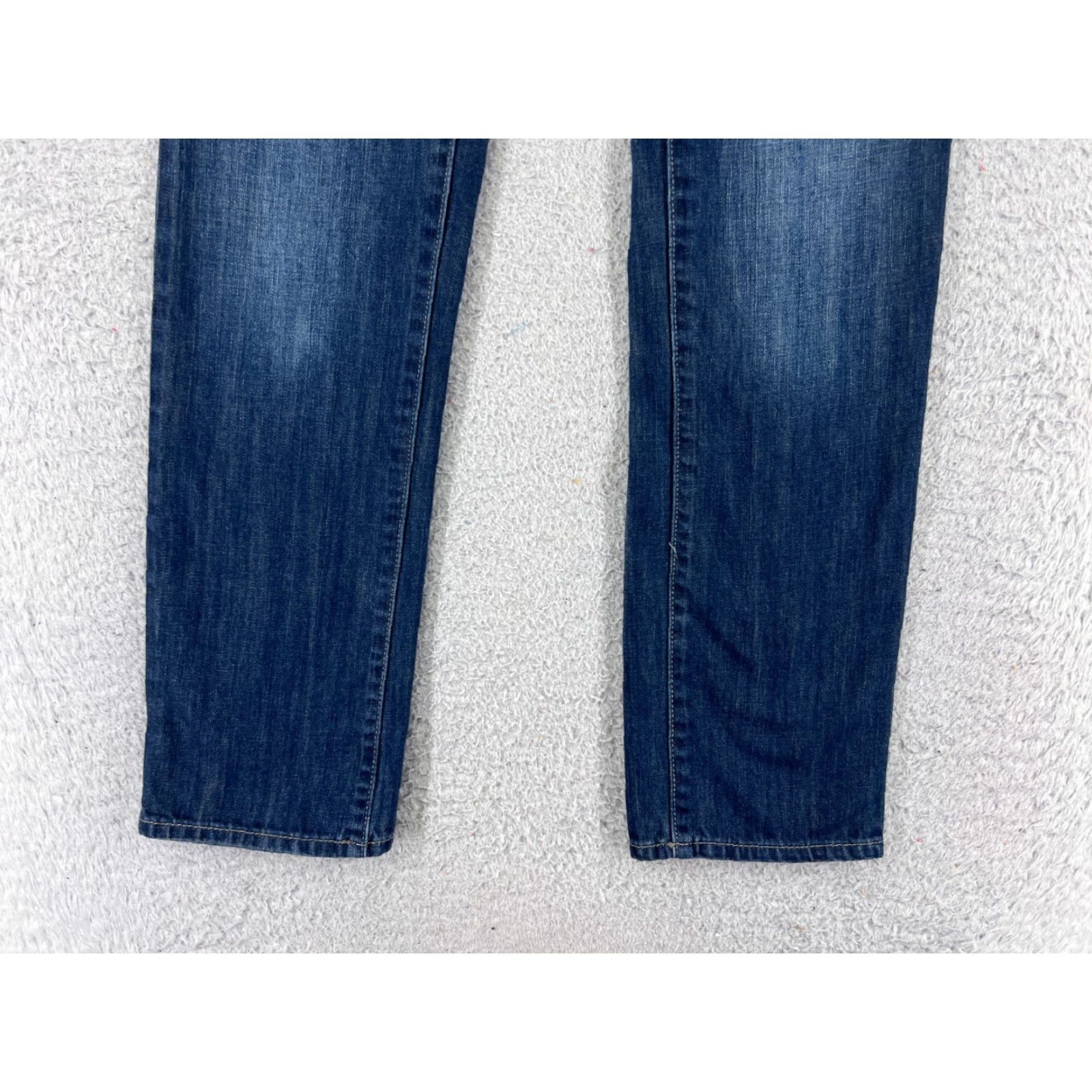 7 For All Mankind 7 For All Mankind Jeans Slimmy Straight Leg Juniors 16 Blue Denim 26x28 Women Regular 5-Pocket Distressed Cotton Blend Naked? Size 38" / US 16 / IT 52 - 2 Thumbnail