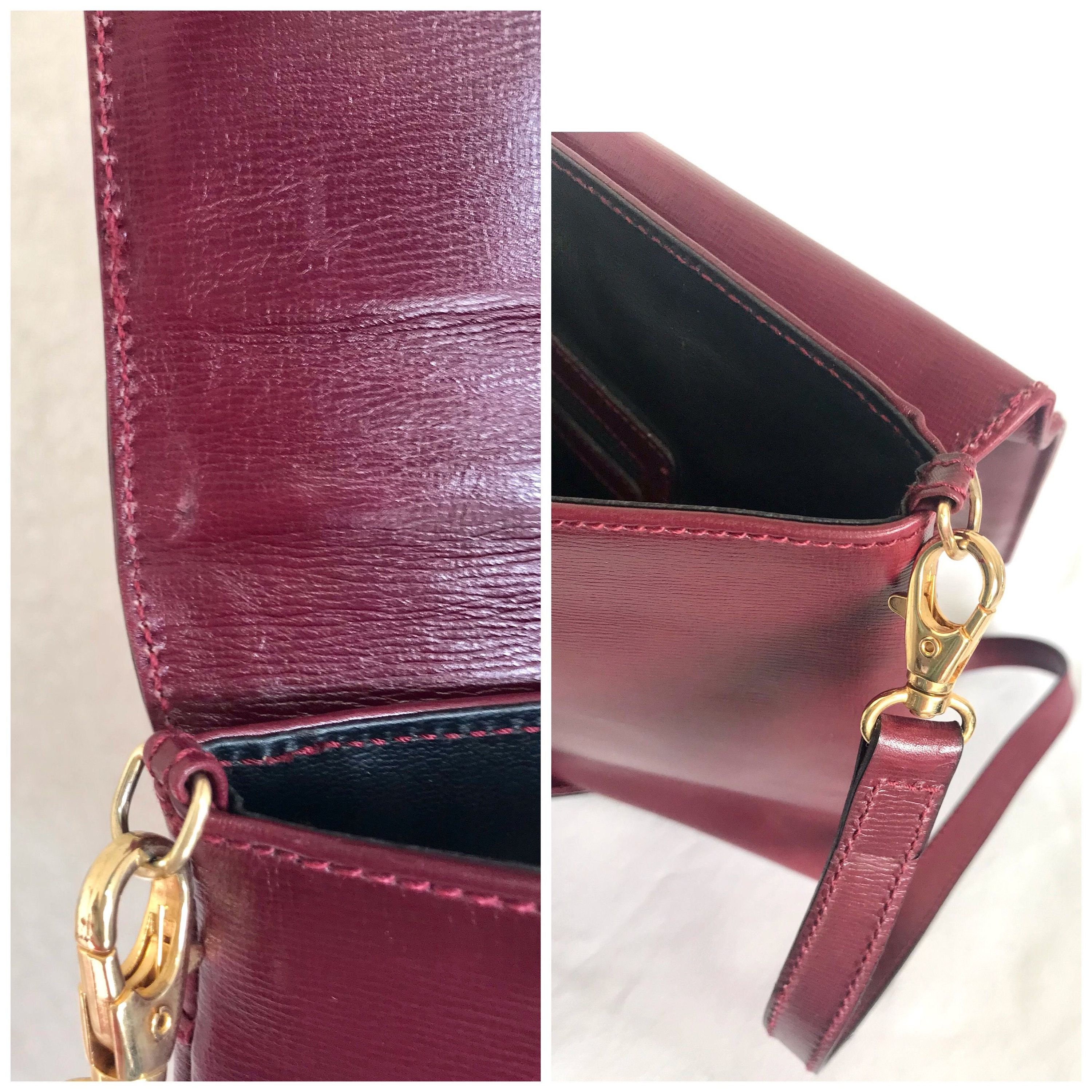 Fendi Vintage FENDI wine leather shoulder bag, large clutch purse Size ONE SIZE - 8 Thumbnail