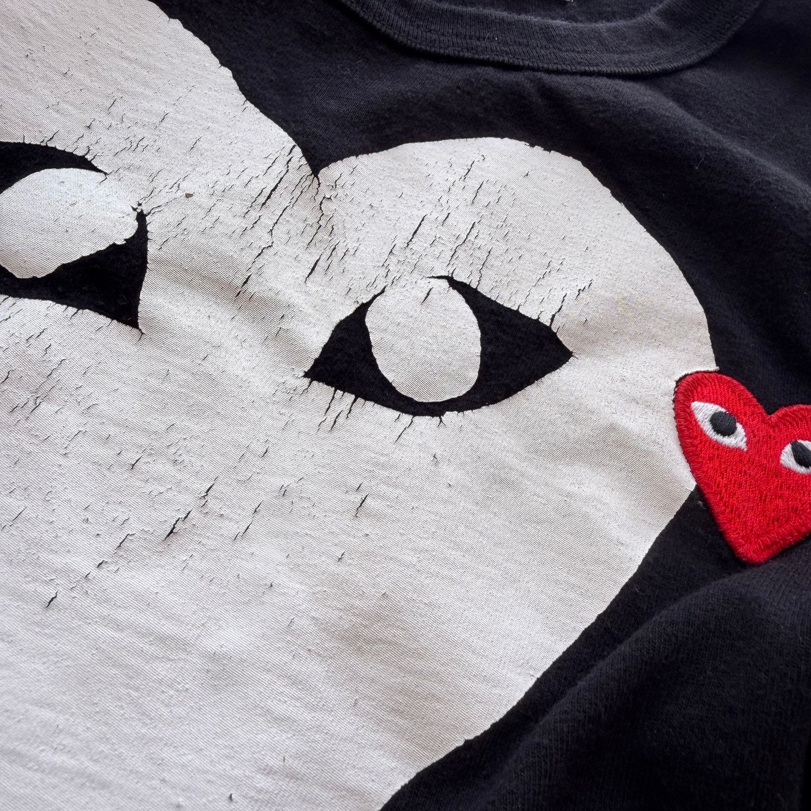 Comme des Garcons Comme des Garçons Double Play Heart Logo Tee Black Size L Size US M / EU 48-50 / 2 - 4 Thumbnail