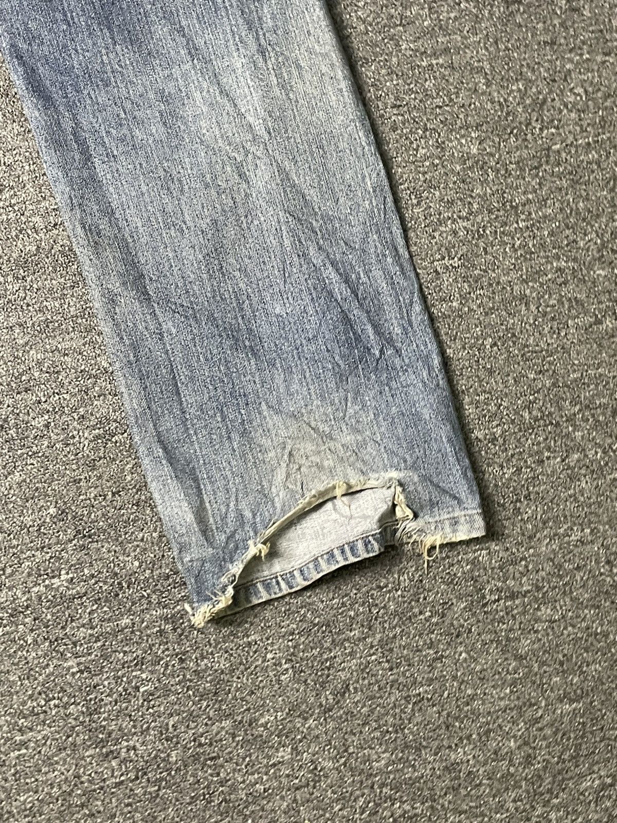 Big John × Vintage Vintage BIG JOHN Straight Cut Ripped Jeans (83) Size US 33 - 14 Thumbnail