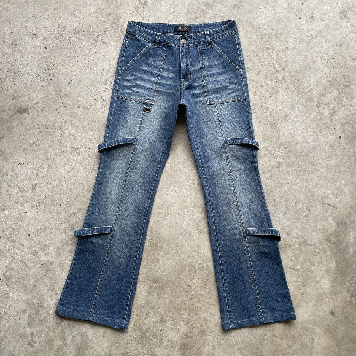 Japanese Brand × Jean × Vintage Vintage Japanese Women FLARE Faded BONDAGE Jeans Pants W28 Size US 28 / EU 44 - 1 Thumbnail