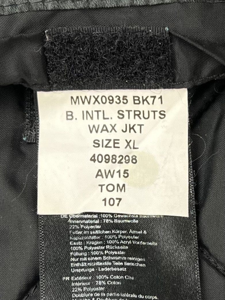 Barbour BARBOUR INTERNATIONAL Wax Jacket STRUTS Hand Logo Black Mens Size US XL / EU 56 / 4 - 15 Thumbnail