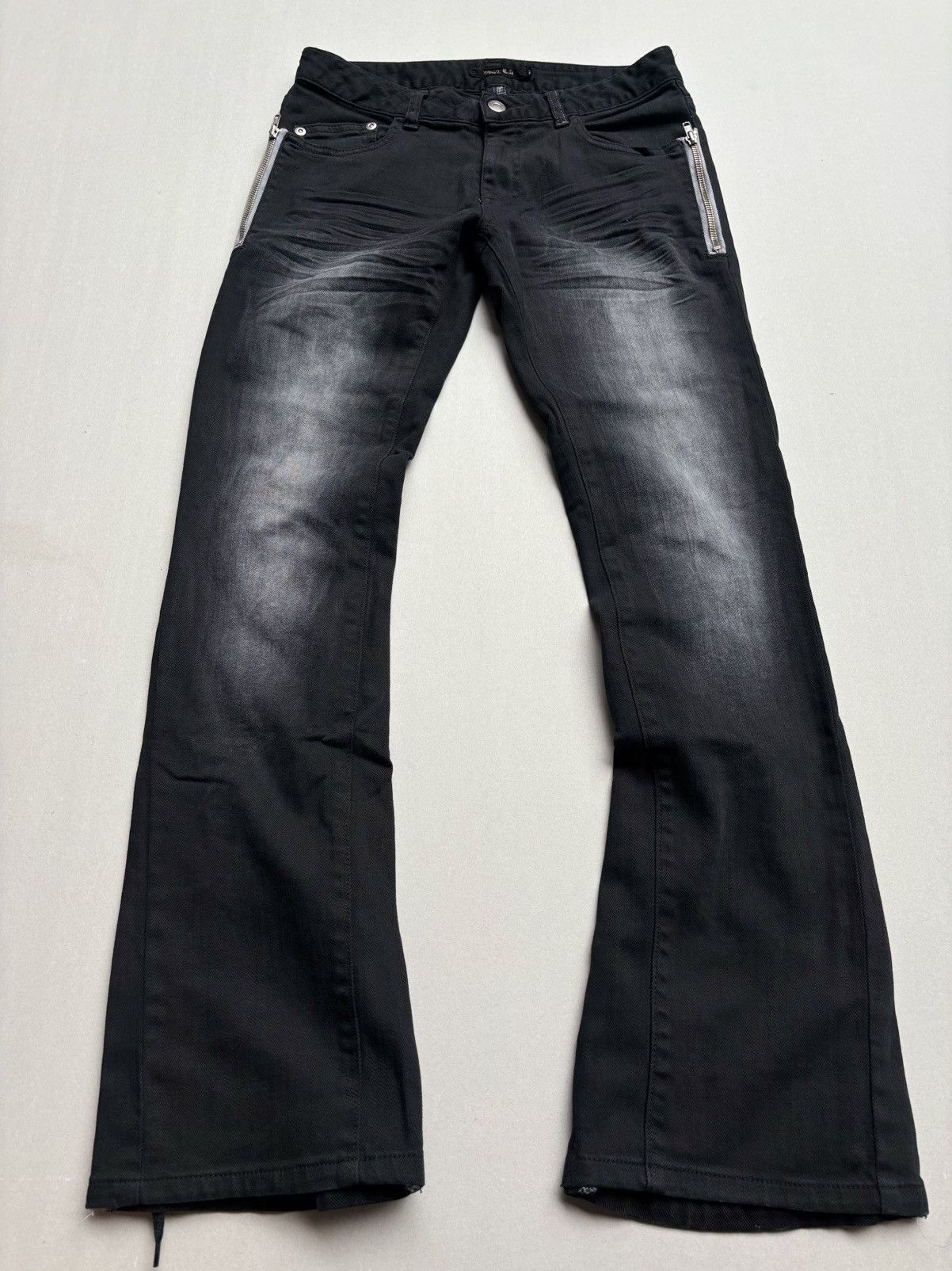 Tornado Mart Lace up flare jeans Size US 27 - 1 Thumbnail