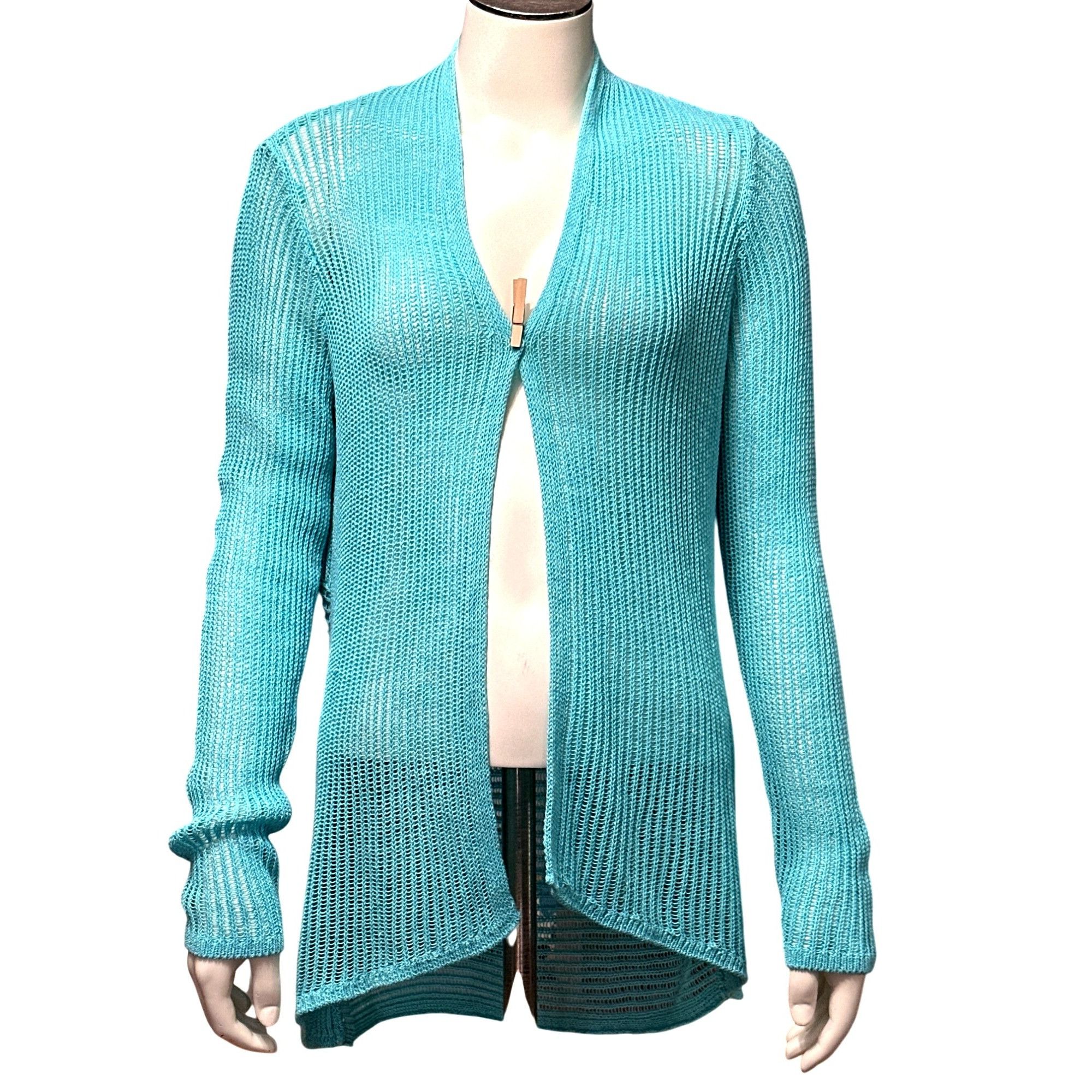 Chicos Chicos Open Front Sheer Knit Cardigan Lightweight Trendy Sty Size M / US 6-8 / IT 42-44 - 1 Thumbnail