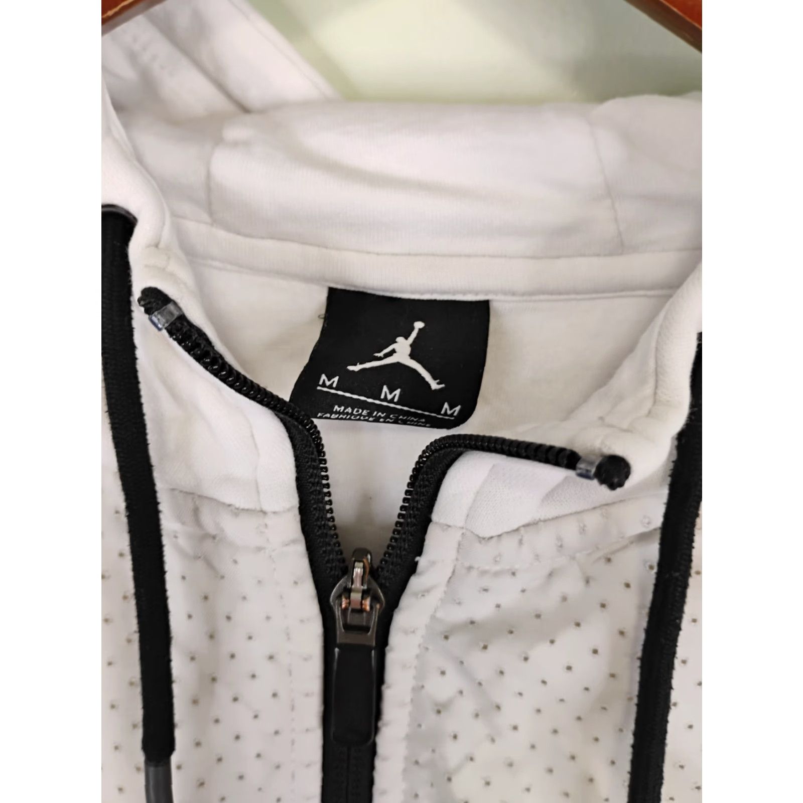 Jordan Brand Jordan Jumpman Full Zip Hoodie M White Unisex Adults Regular Sleeve Long Zip Solid, Hoodie, White, Full Zip, M, Jordan, Jumpman, Unisex, Medium Size US M / EU 48-50 / 2 - 6 Thumbnail