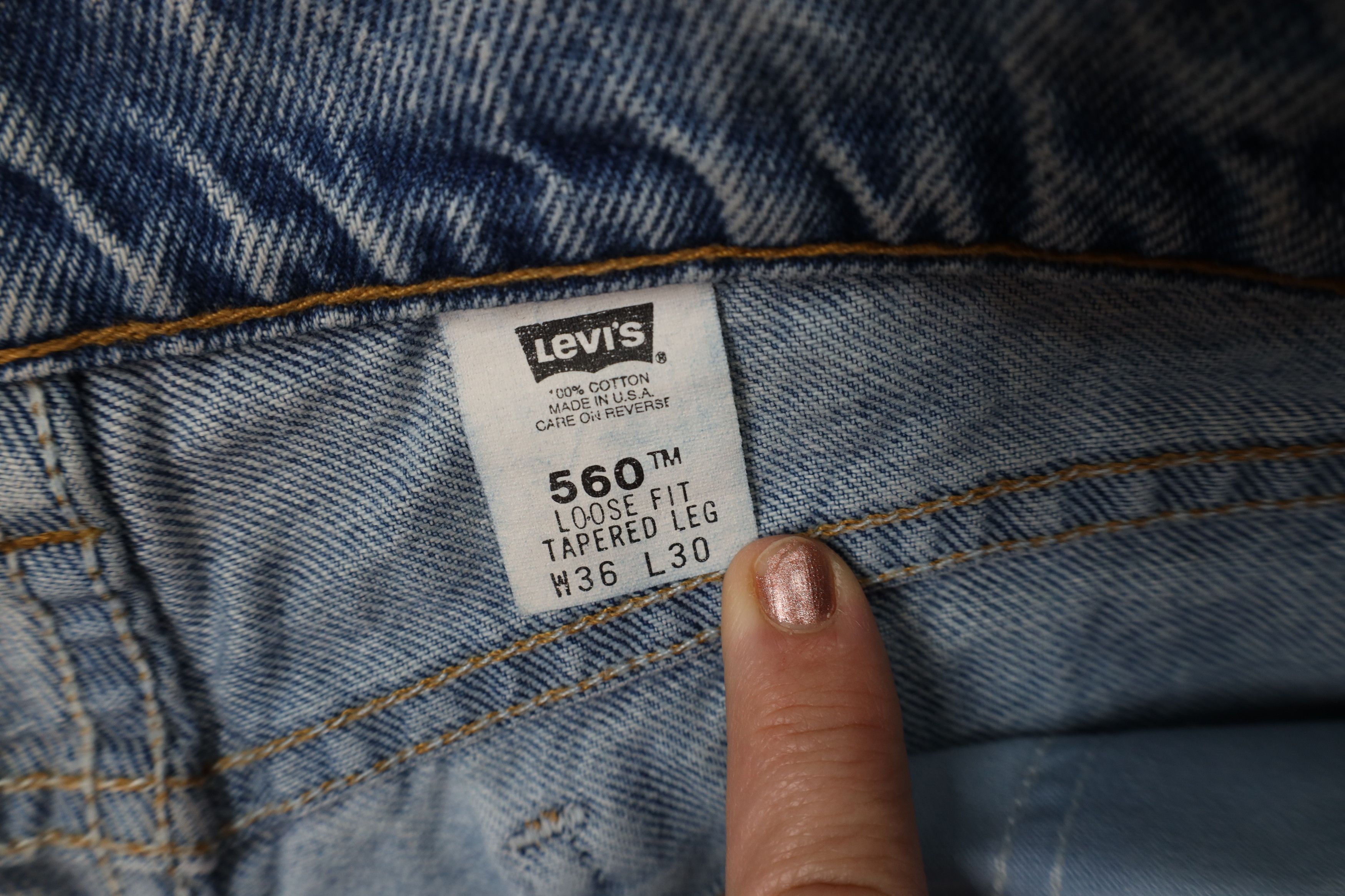 Levi's Vintage 90s Levis 560 Orange Tab Tapered Leg Jeans USA Size US 36 / EU 52 - 10 Thumbnail