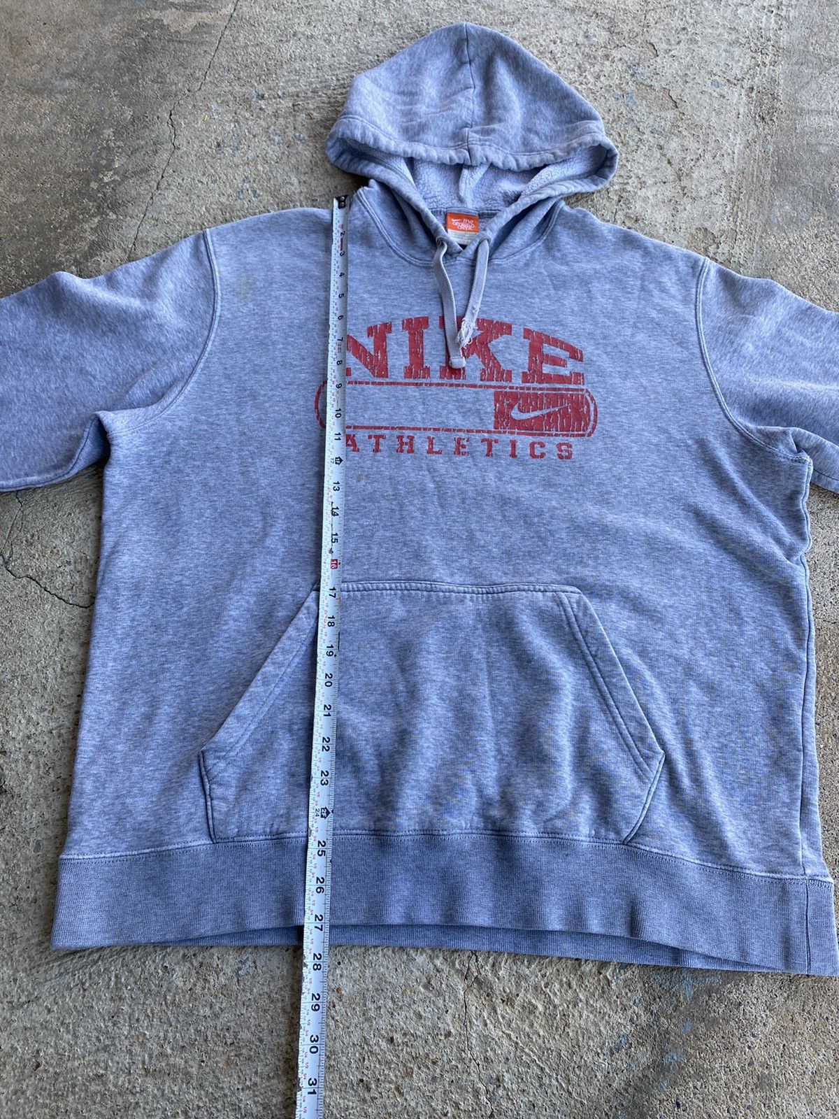 Nike × Vintage Vintage Y2K Nike Grey Hoodie Sweatshirt Size US L / EU 52-54 / 3 - 12 Thumbnail