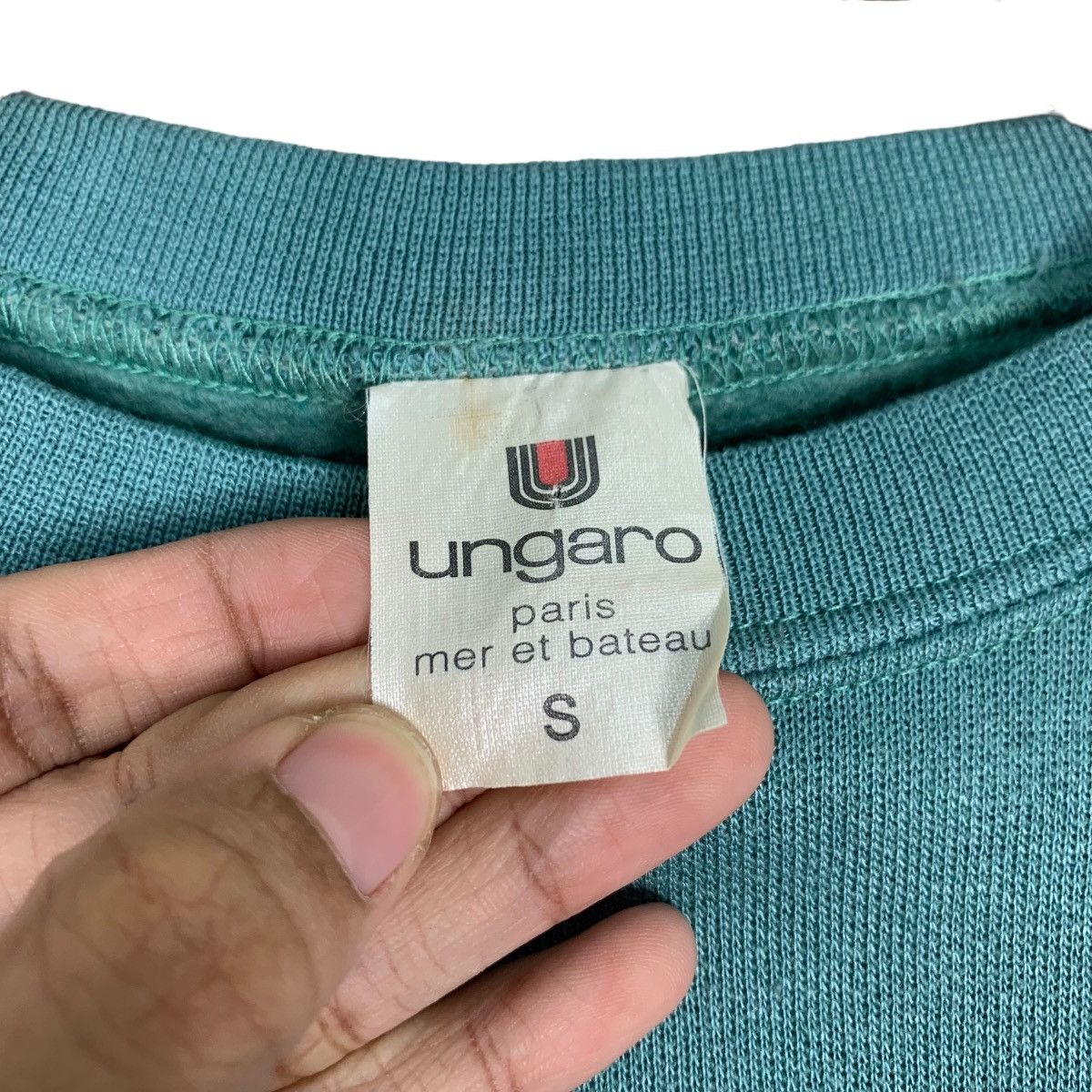 Ungaro Paris UNGARO PARIS Embroidery Small Logo Sweatshirt #0492-C23 Size US S / EU 44-46 / 1 - 11 Thumbnail