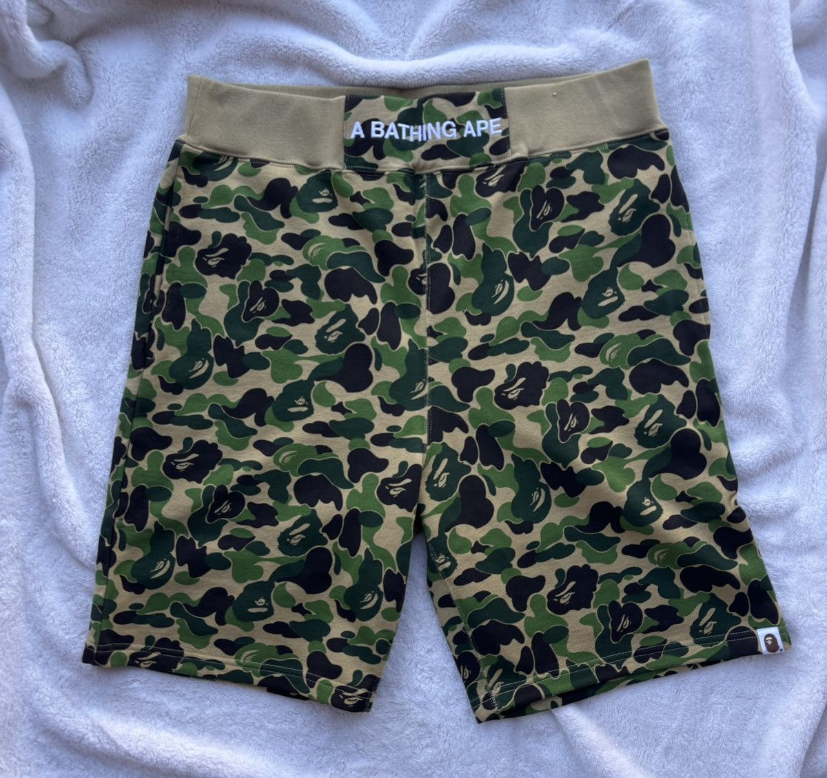 Bape Camo Front Logo Sweat Shorts