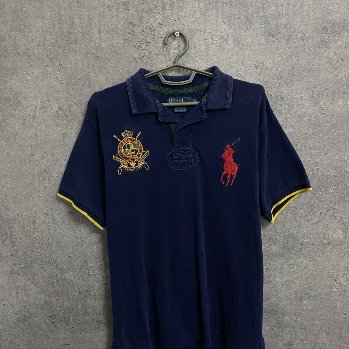 Polo Ralph Lauren Vintage Polo Ralph Lauren Polo T Shirt Big Logo Chief Keef Size US XL / EU 56 / 4 - 5 Thumbnail
