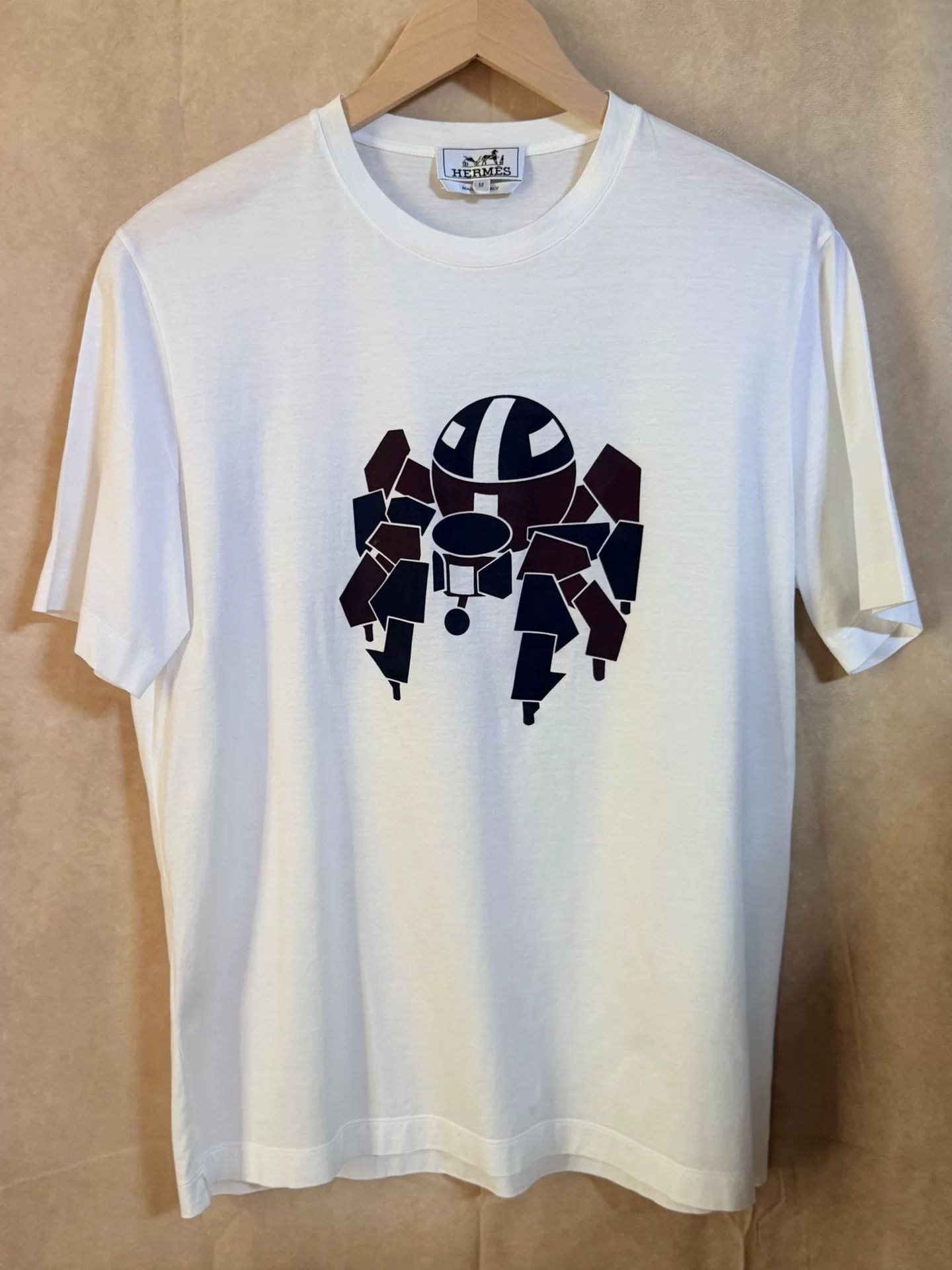 Hermes Hermes Printed White T-Shirt M Women Size M / US 6-8 / IT 42-44 - 1 Thumbnail