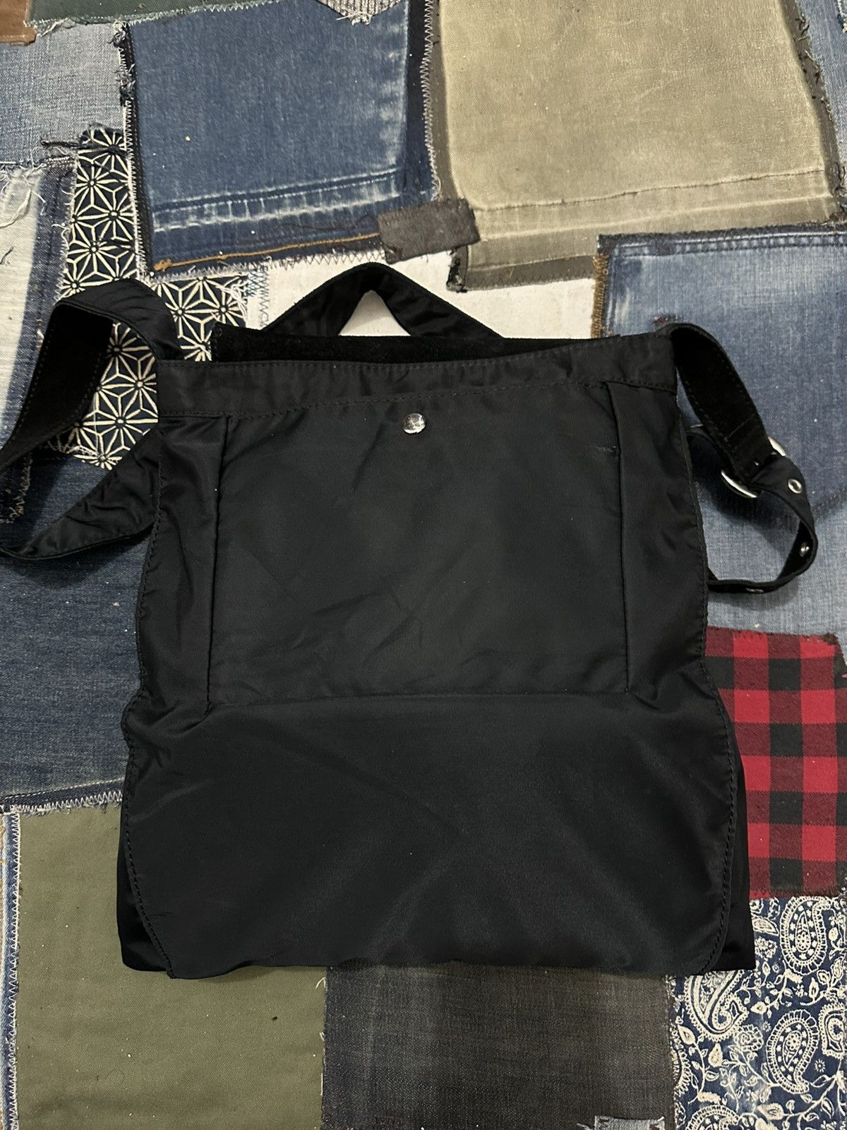 Yohji Yamamoto Ysaccs by Yohji Yamamoto Suede & Nylon cross body bag Size ONE SIZE - 7 Thumbnail
