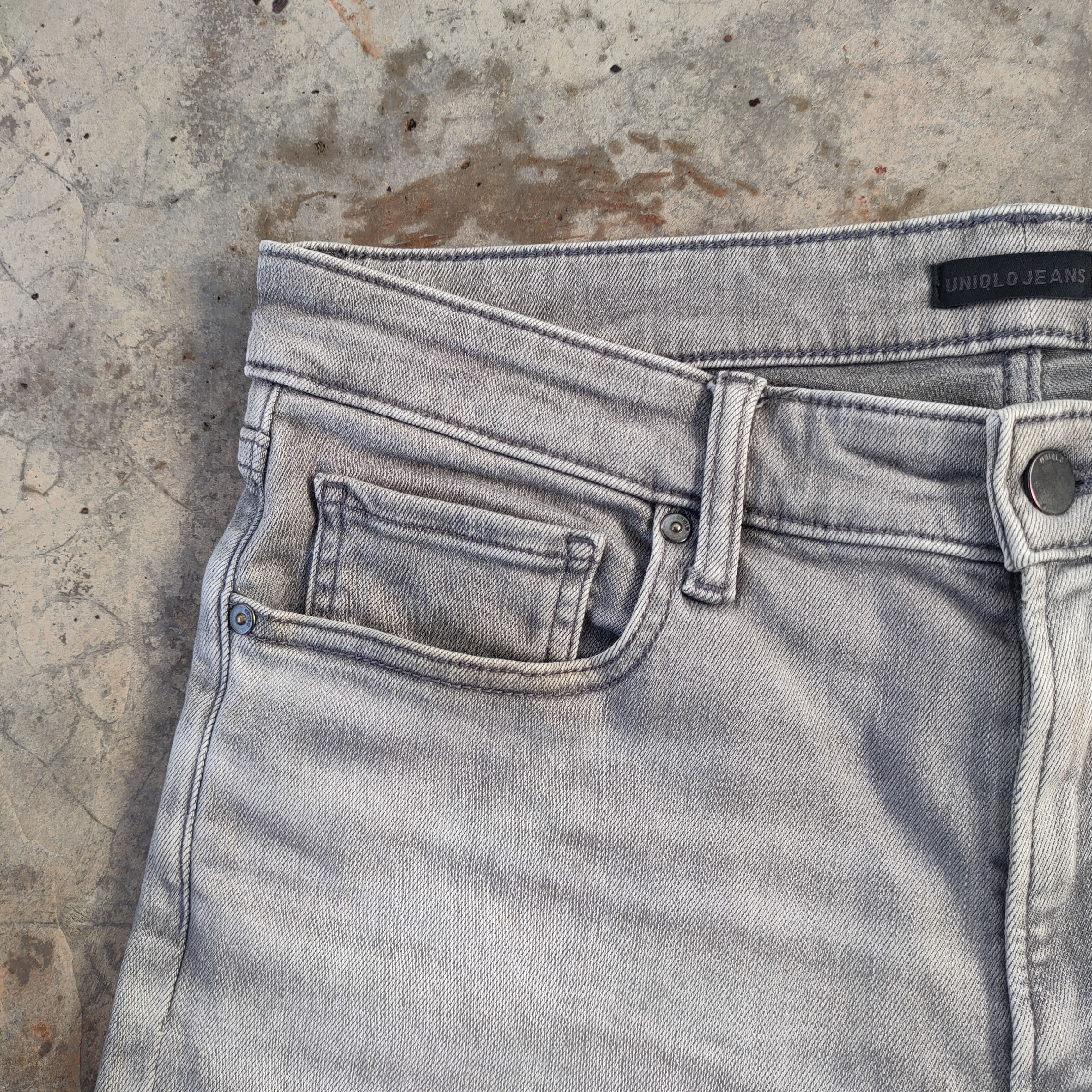 Japanese Brand VINTAGE JAPANESE SKINNY FADED GREY JEAN DENIM PANTS Size US 33 - 7 Thumbnail