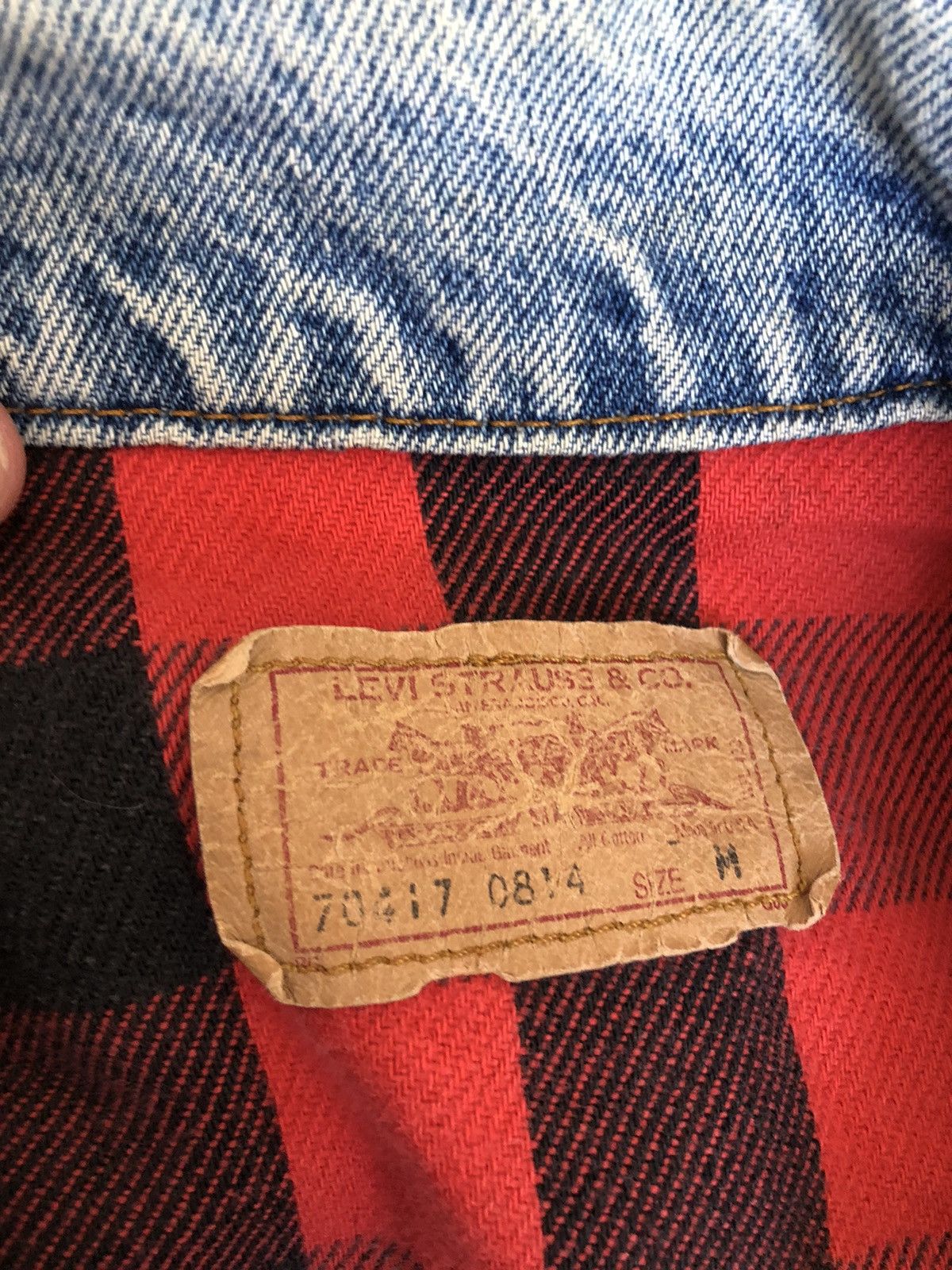 Levi's × Levi's Vintage Clothing Vintage Levi’s 90s Flannel Lined Denim Jacket Made in USA Size US M / EU 48-50 / 2 - 8 Thumbnail