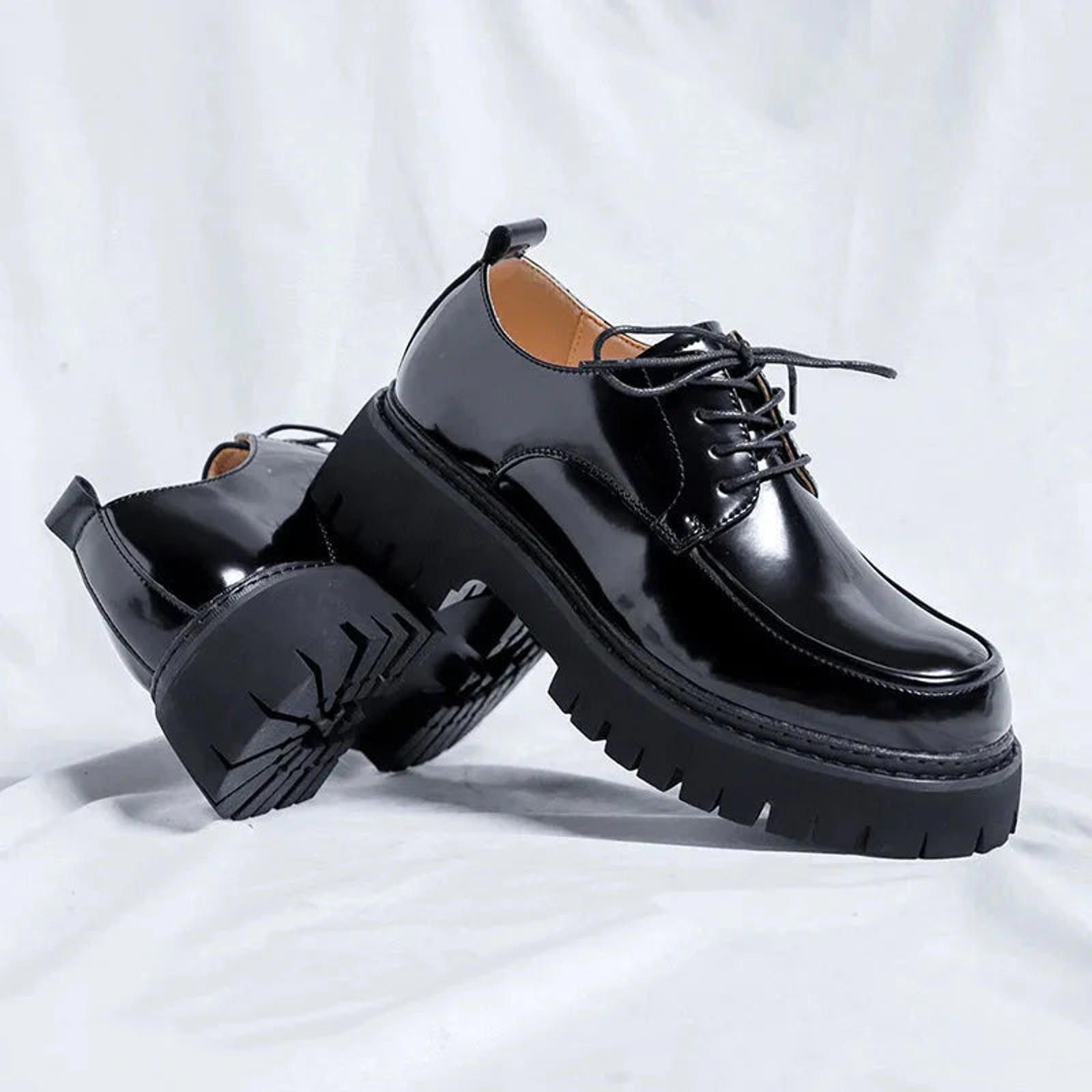 Japanese Brand Sinmuno Apron Toe Patent Shoes Size US 8 / EU 41 - 4 Thumbnail