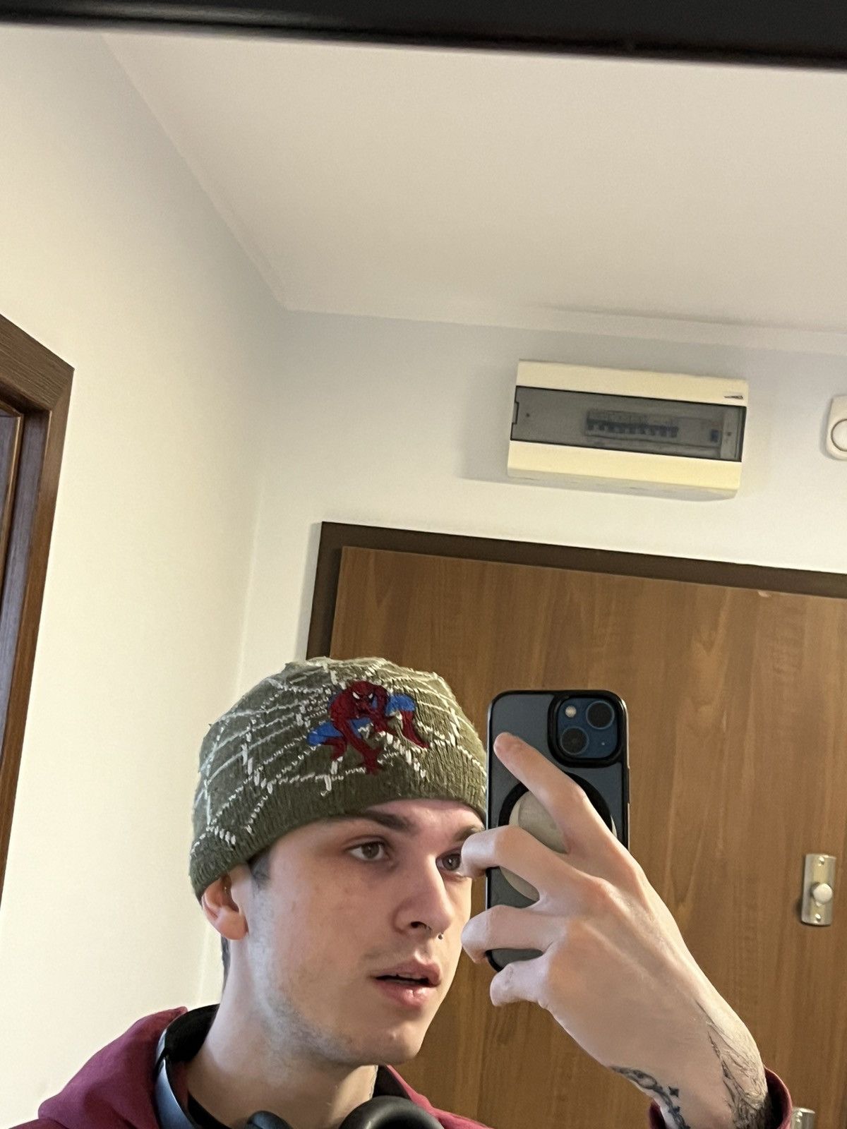 Cartoon Network ➕ vintage spider man aop embroidery pinkman style beanie y2k Size ONE SIZE - 3 Thumbnail