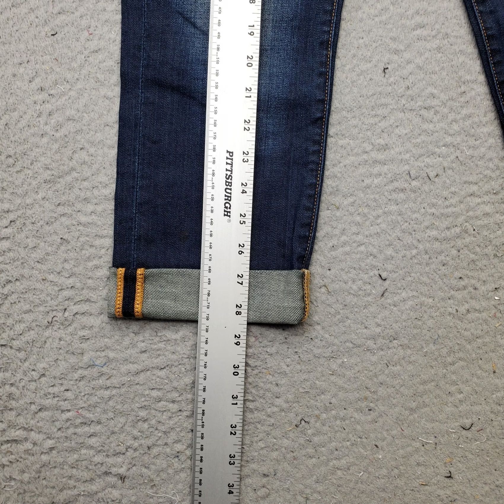Lucky Brand Lucky Brand Cropped Jeans Women 0/25 Blue Whiskered Faded Dark Wash Cuffed Hem Jeans Women XS-0/25 Blue Whiskered Cuffed Hem Size 25" / US 0 / IT 36 - 3 Thumbnail