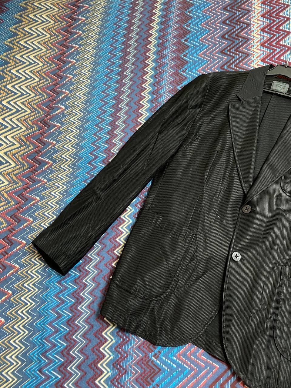 Hugo Boss Blazers Vintage Hugo Boss Y2K Black Streetwear Size 44R - 7 Thumbnail