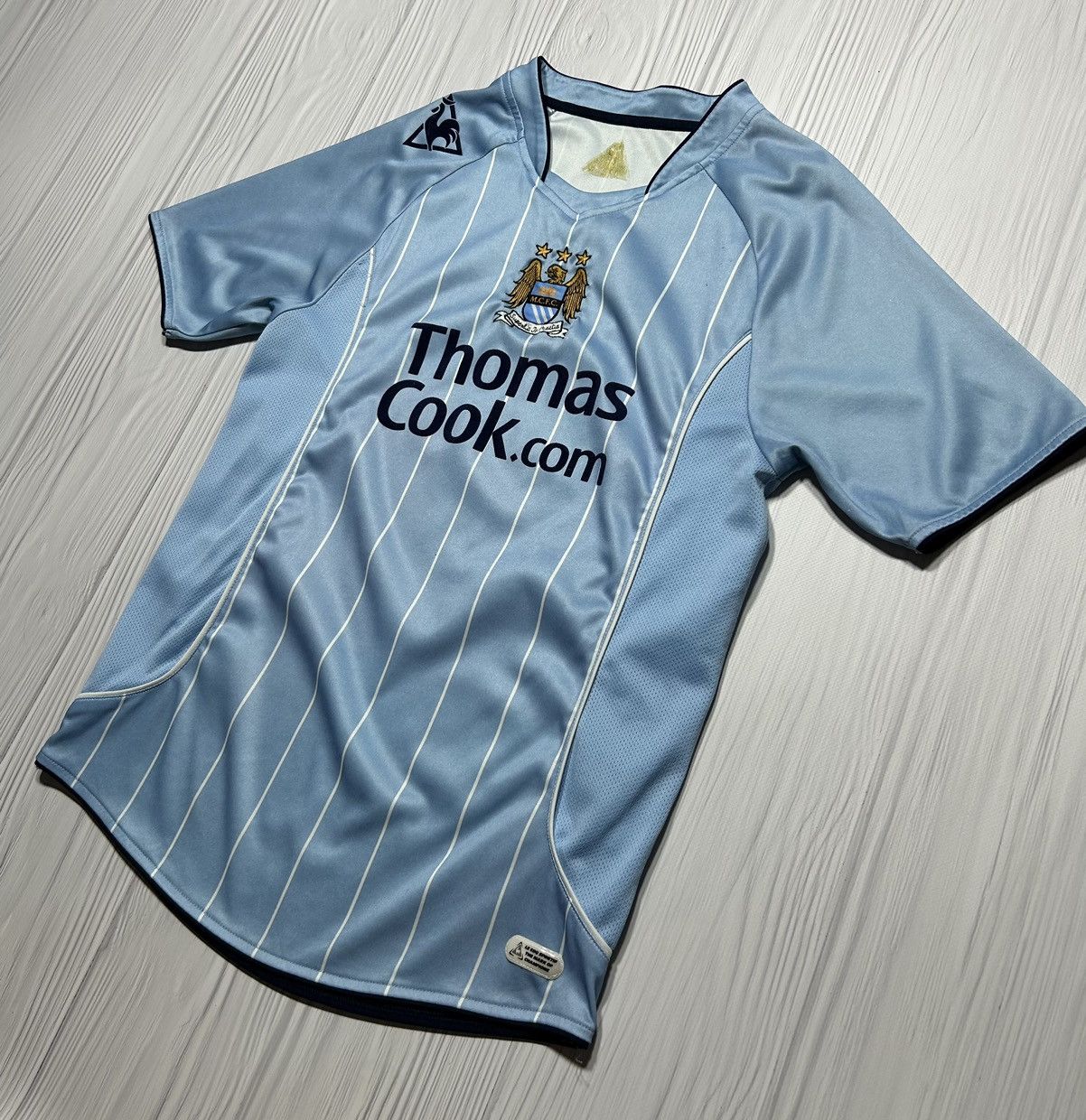 Le Coq Sportif Manchester City 2007 2008 Home Soccer Jersey Football Shirt Size US S / EU 44-46 / 1 - 3 Thumbnail
