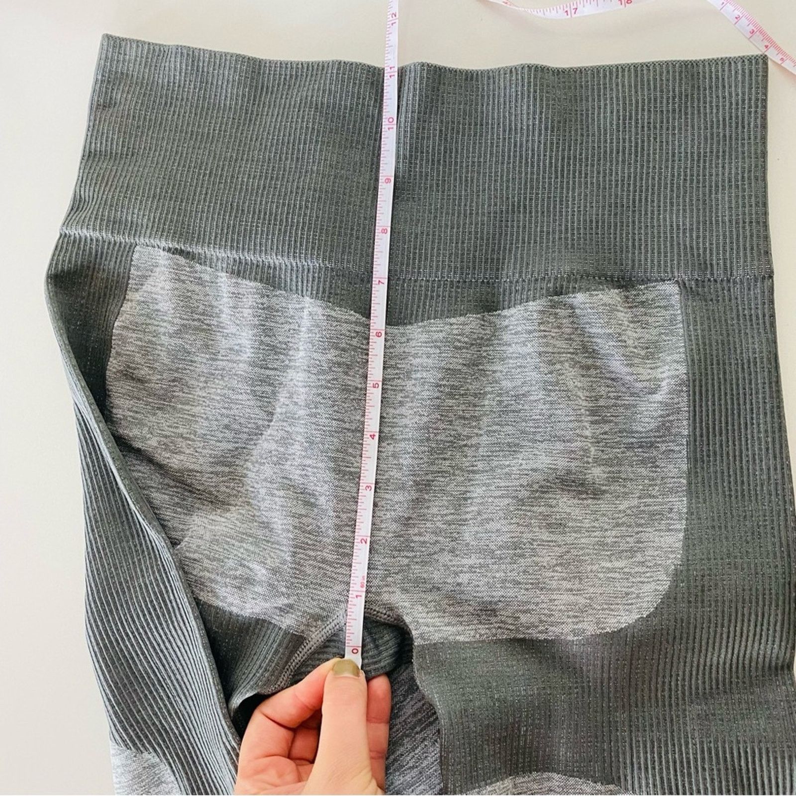 Nordstrom NEW Light Dark Grey Colorblock Stripe Knit High Rise Legging Size 26" / US 2 / IT 38 - 7 Thumbnail