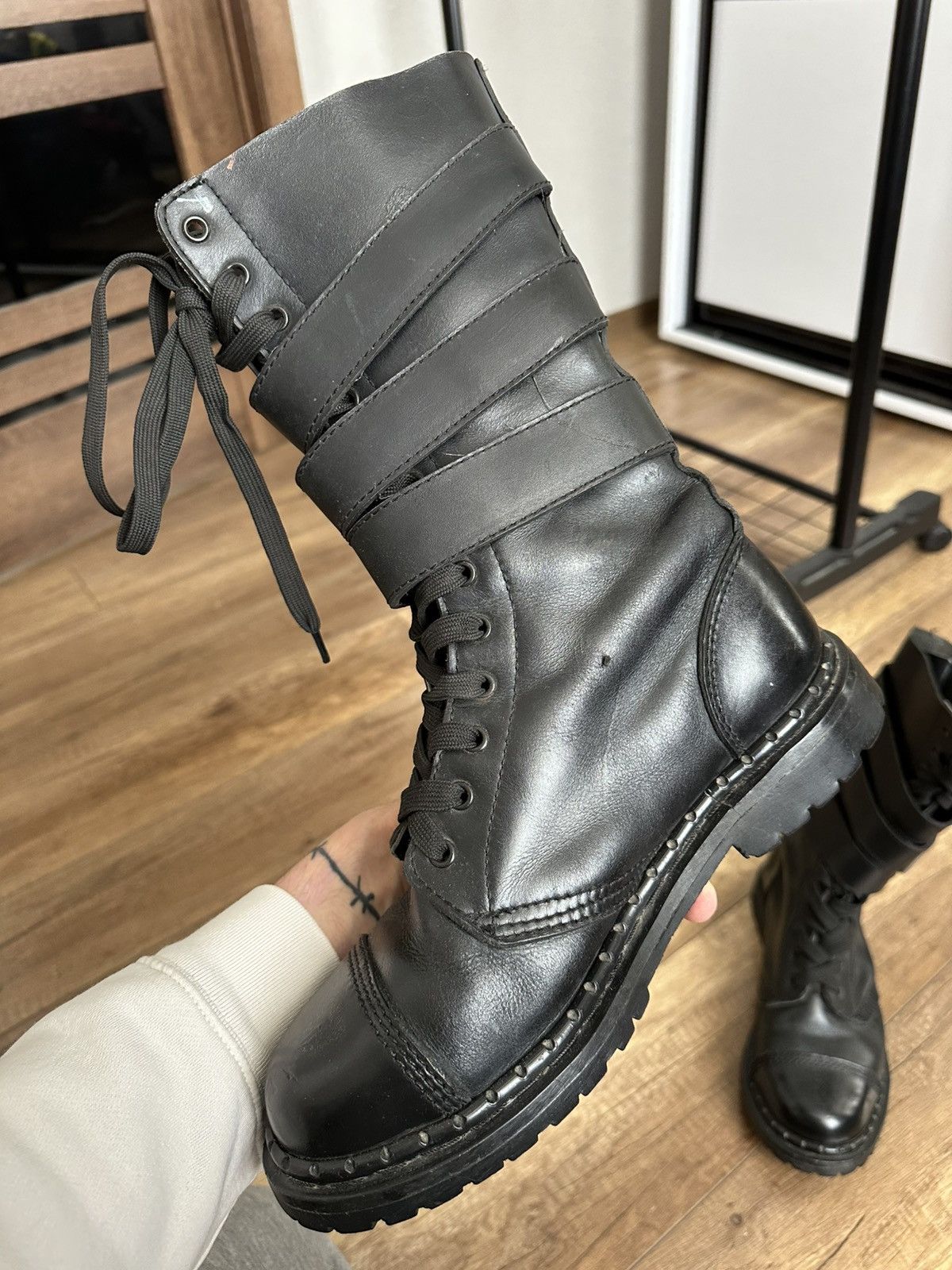 Undercover Undercover Vintage High Top Leather Boots Vintage Size US 8 / EU 41 - 7 Thumbnail