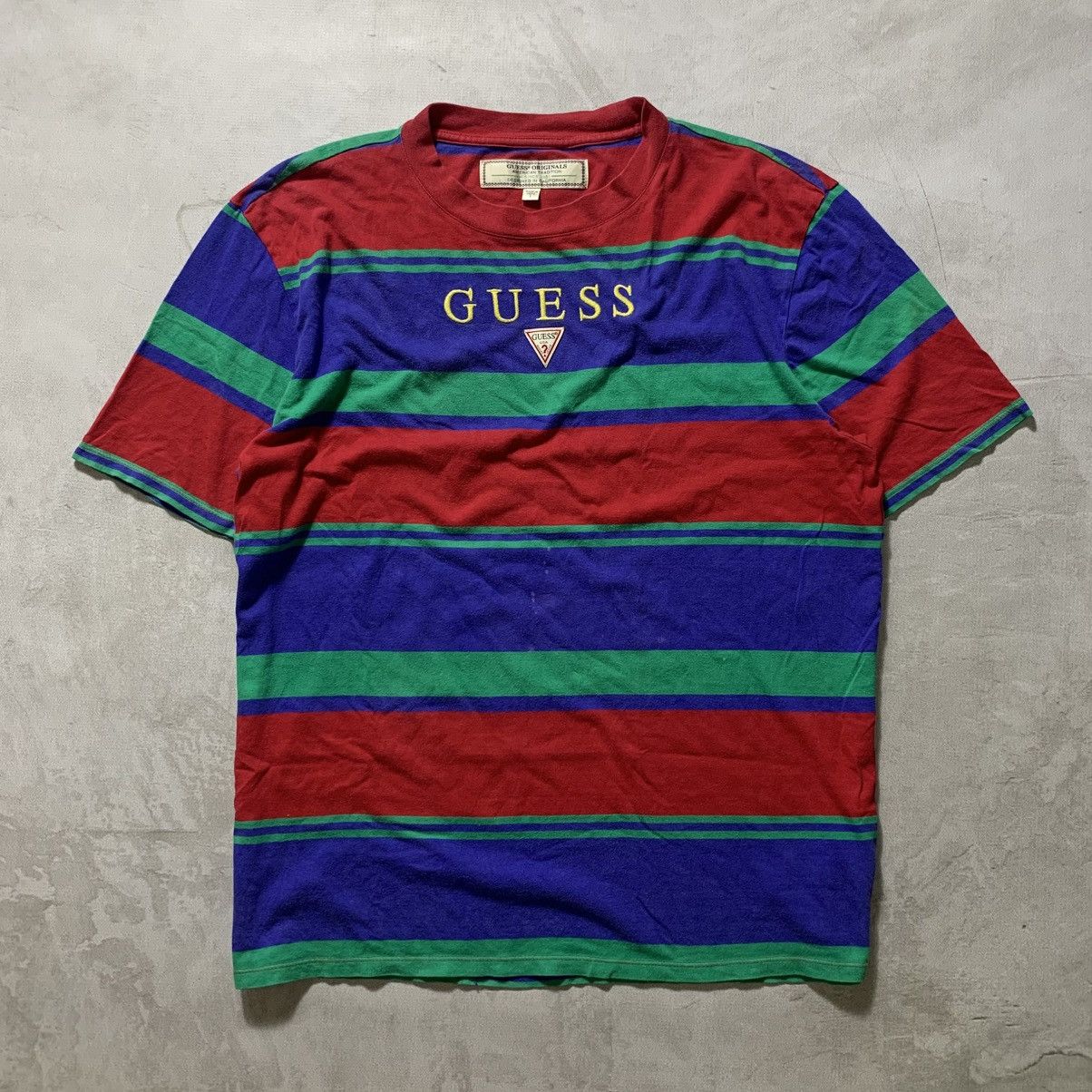 Guess Vintage Guess Striped T-Shirt Size US L / EU 52-54 / 3 - 1 Thumbnail