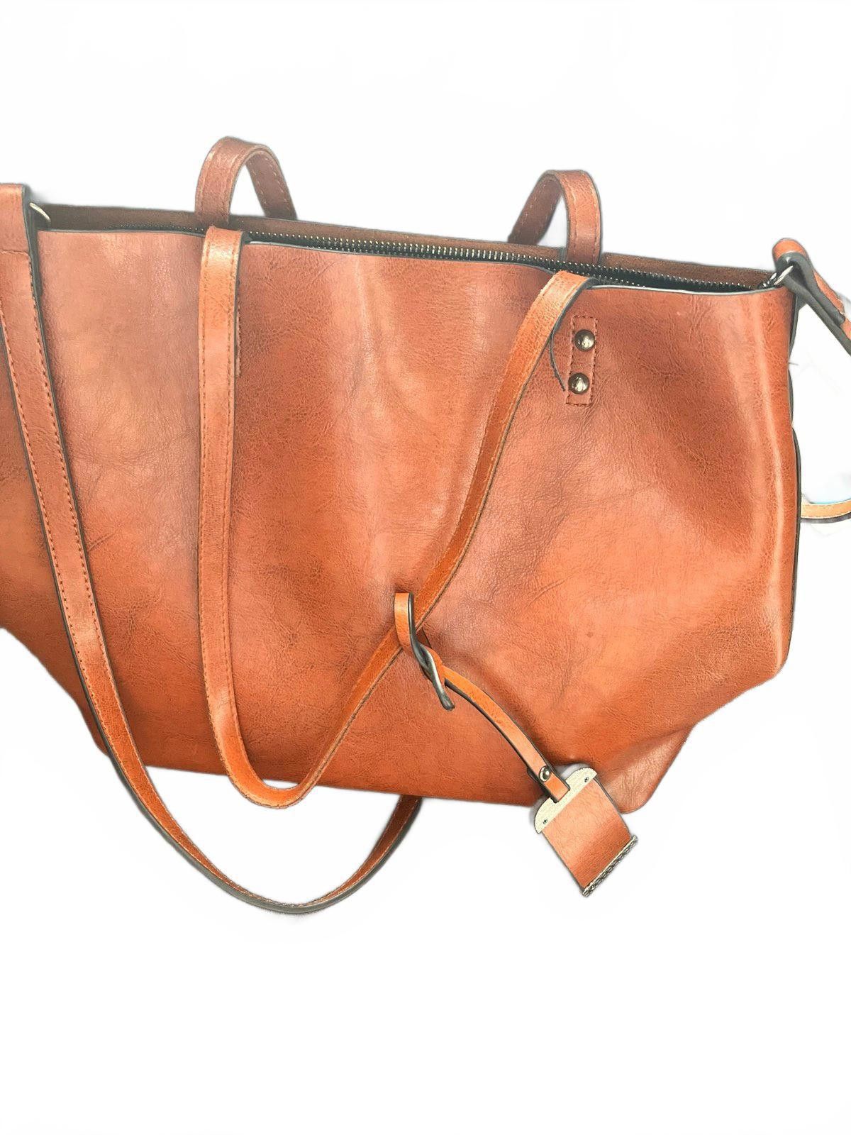 Designer Stylish Brown Tote Bag Handbag Size ONE SIZE - 4 Thumbnail