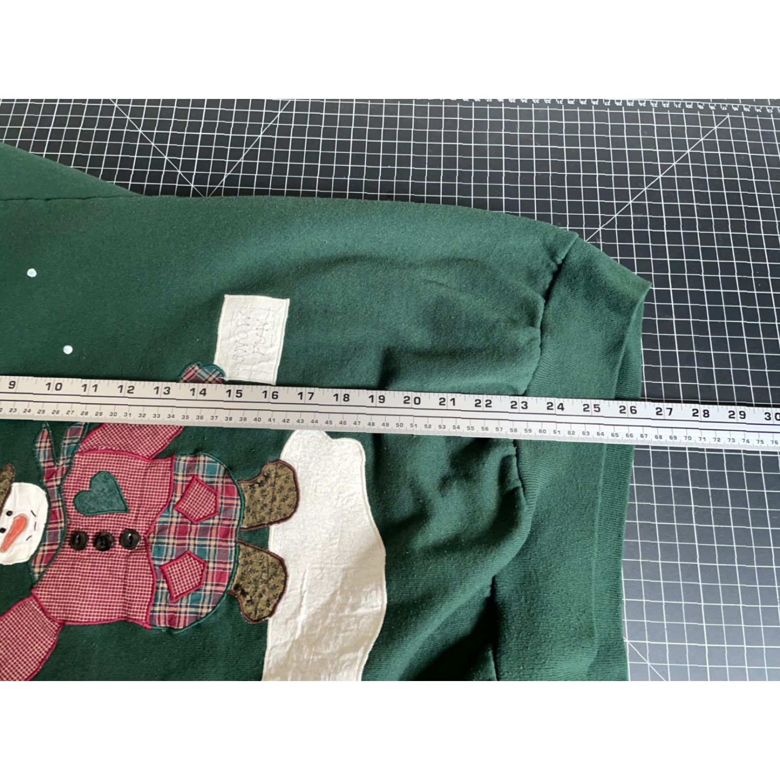 Jerzees VINTAGE Jerzees Sweatshirt 90s Snowman Applique Dark Green XL Adult Womens Pullover Crew Neck 50/50 Cotton Polyester Size XL / US 12-14 / IT 48-50 - 6 Thumbnail