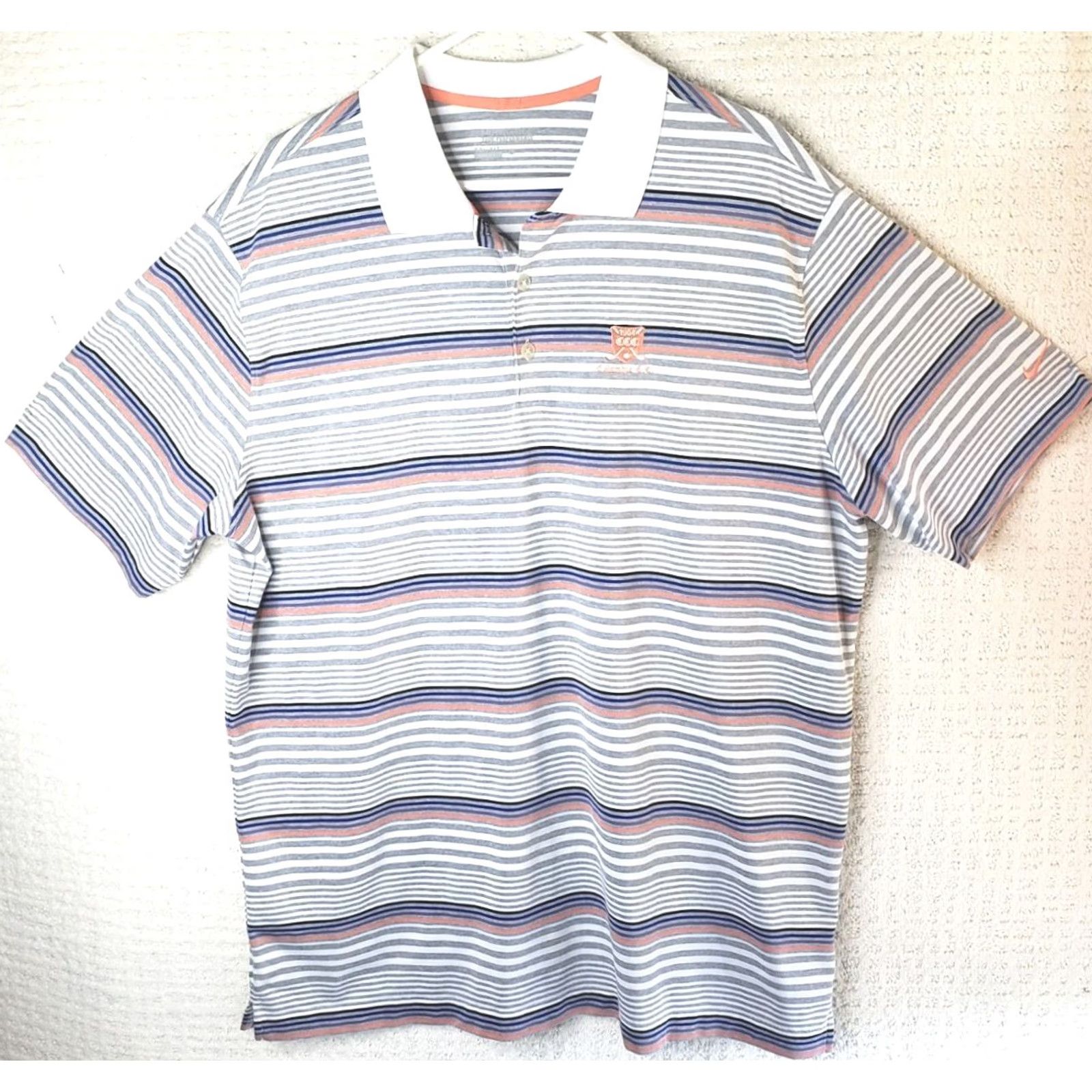 Nike Nike Golf Polo Dri-Fit Tour Performance Striped Shirt Mens XL Multicolor Athletic Golf Polo Shirt Mens XL Size US XL / EU 56 / 4 - 2 Thumbnail