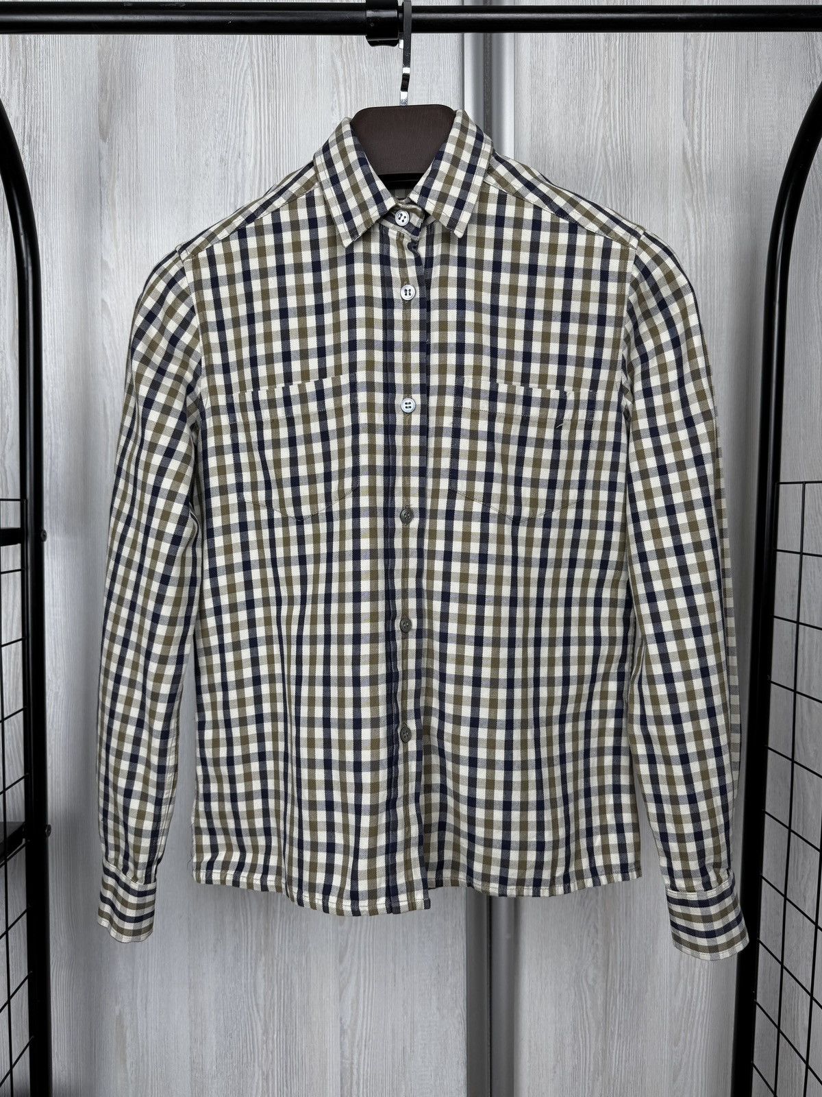 Aquascutum Aquascutum vintage nova check button up ls shirt size 36 91 Size S / US 4 / IT 40 - 2 Thumbnail