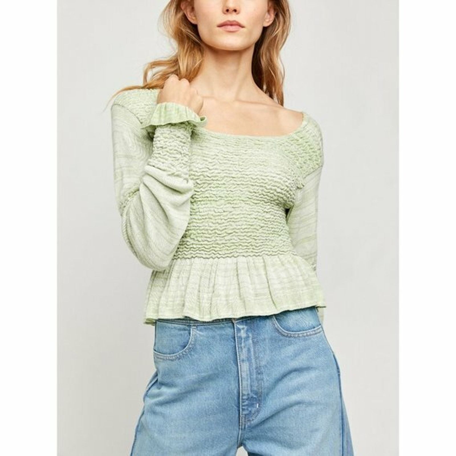 Free People Free People Free Spirit Pullover Seafoam Size XS, M A003003 Size M / US 6-8 / IT 42-44 - 1 Thumbnail