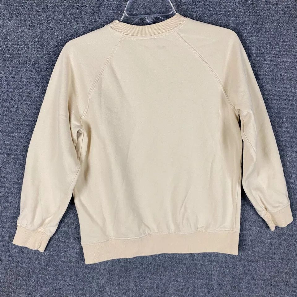 H&M H&M Sweatshirt Women's XS Pullover Beige Cotton Blend Size XS / US 0-2 / IT 36-38 - 8 Thumbnail