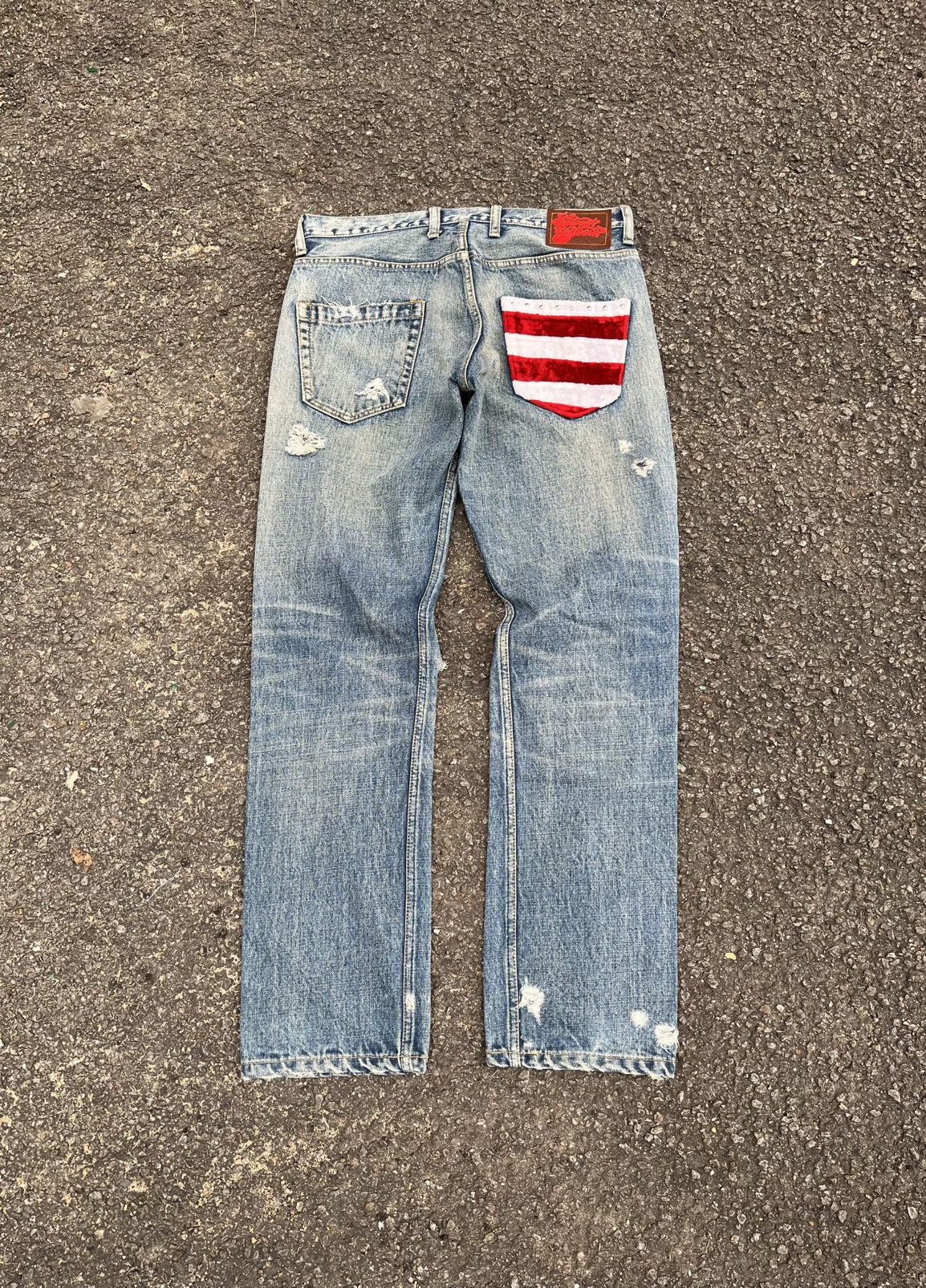 Hysteric Glamour Distressed Denim Thrashed Punk RNA Sweats & Bloods Jeans Size US 30 / EU 46 - 9 Thumbnail