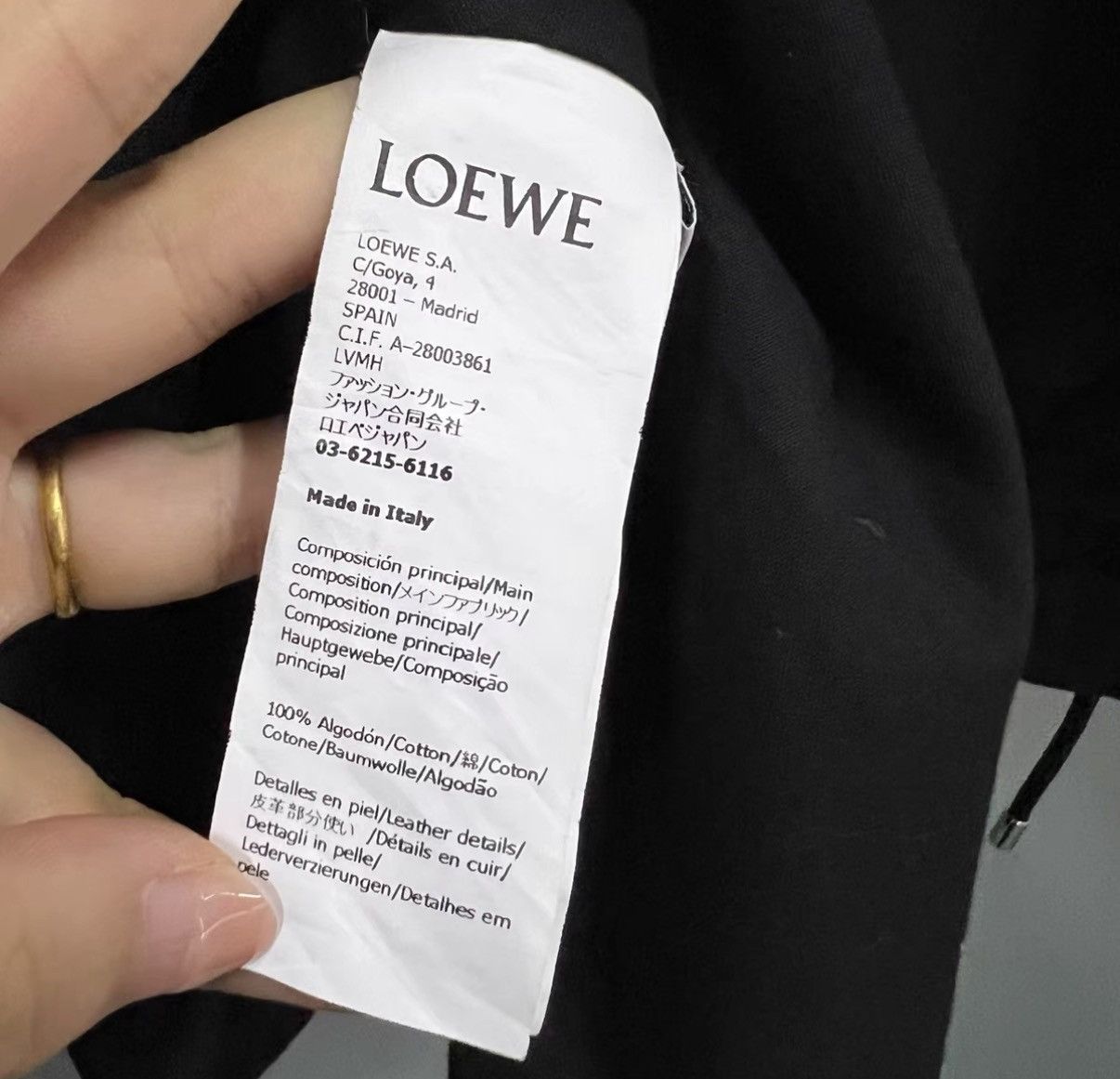 Loewe LOEWE FW24 Black Pocket Drawstring Parka J41 Size XS / US 0-2 / IT 36-38 - 3 Thumbnail