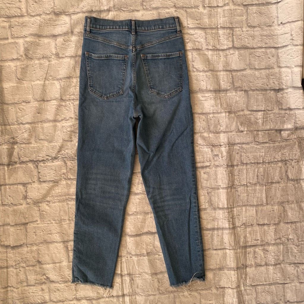Express Express women 2 cotton blend super high rise mom jeans blue Size 26" / US 2 / IT 38 - 8 Thumbnail