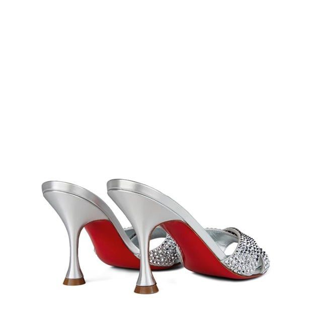Christian Louboutin Mariza Is Back Embellished 85mm Leather Mules Size US 7 / IT 37 - 5 Thumbnail