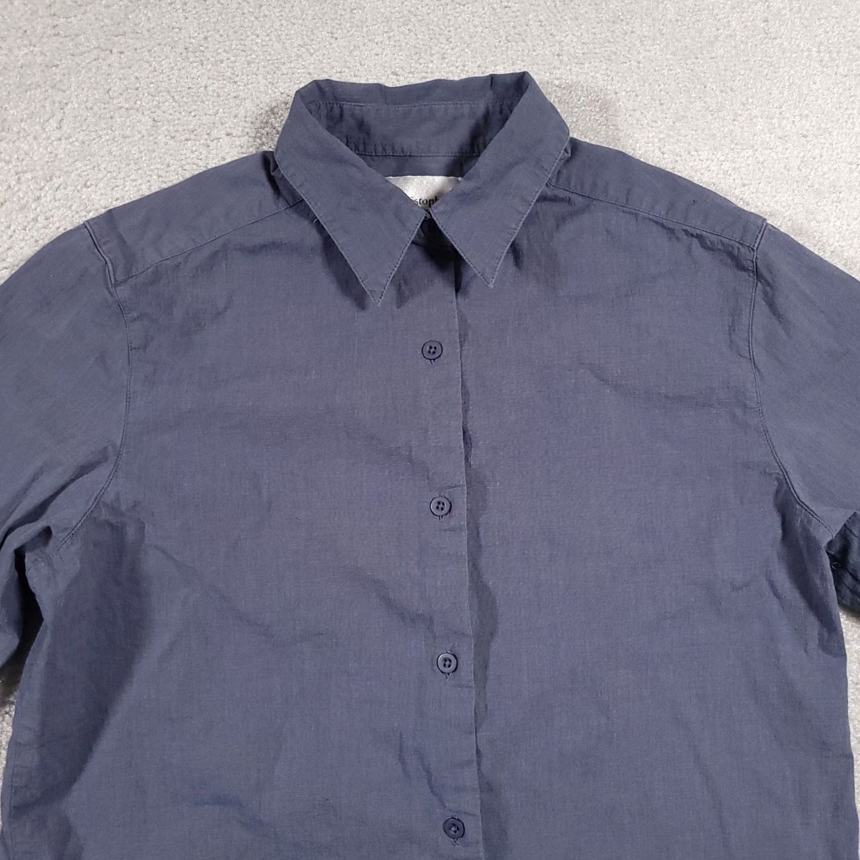 Vintage VINTAGE CJ Banks Shirt Women's Small Blue Button Up Chambray Long Sleeve Size S / US 4 / IT 40 - 3 Thumbnail