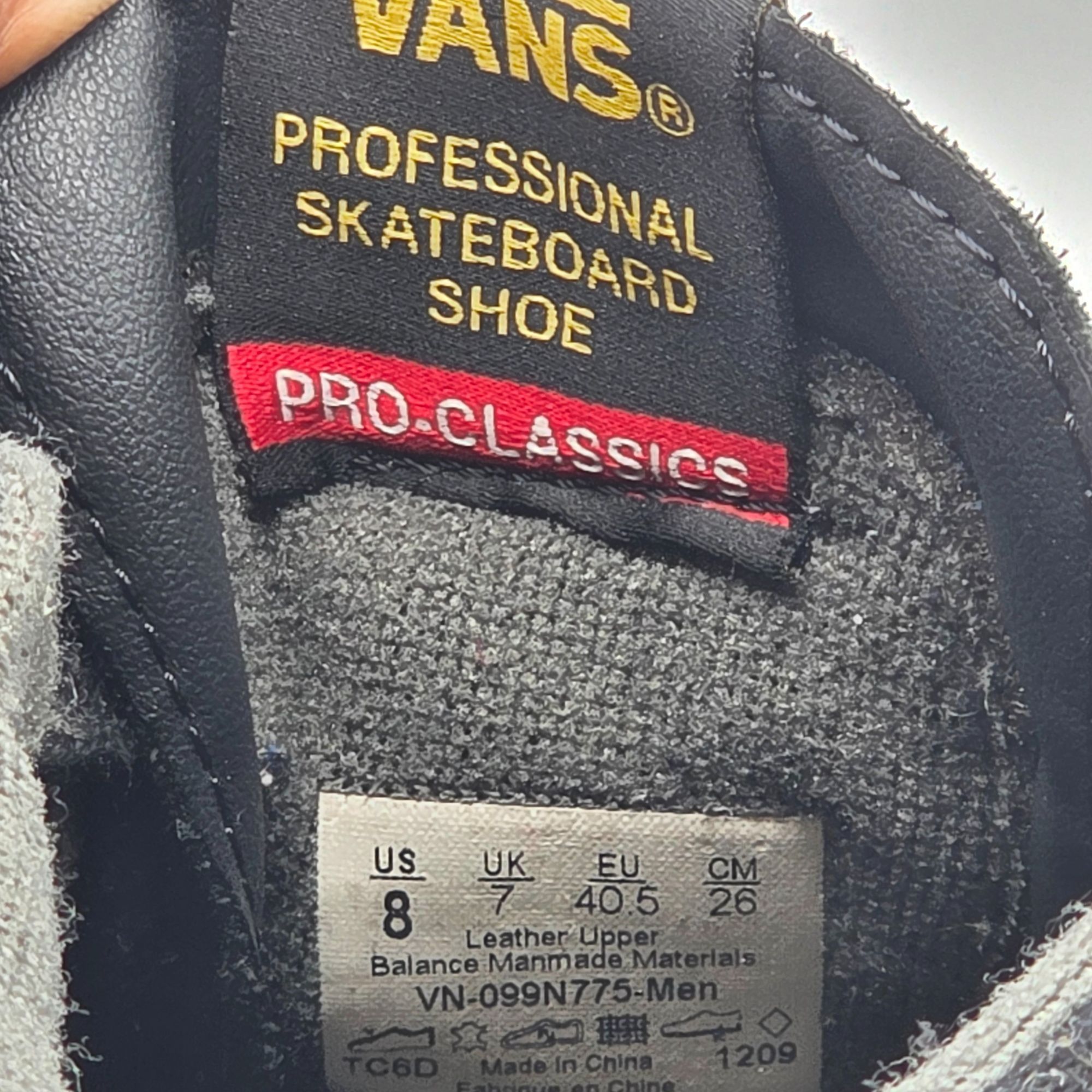 Vans Vans Pro Classics Mens Size 8 Black Professional Skateboard Size US 8 / EU 41 - 6 Thumbnail