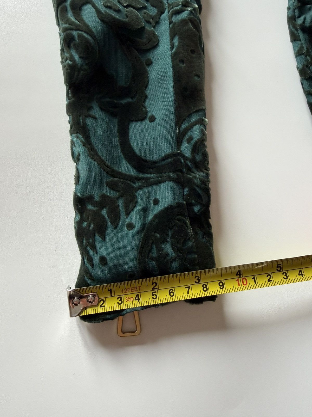 Balmain × H&M BALMAIN X H&M Velvet Green Dress Tunic Silk Long Sleeve Size XS / US 0-2 / IT 36-38 - 16 Thumbnail