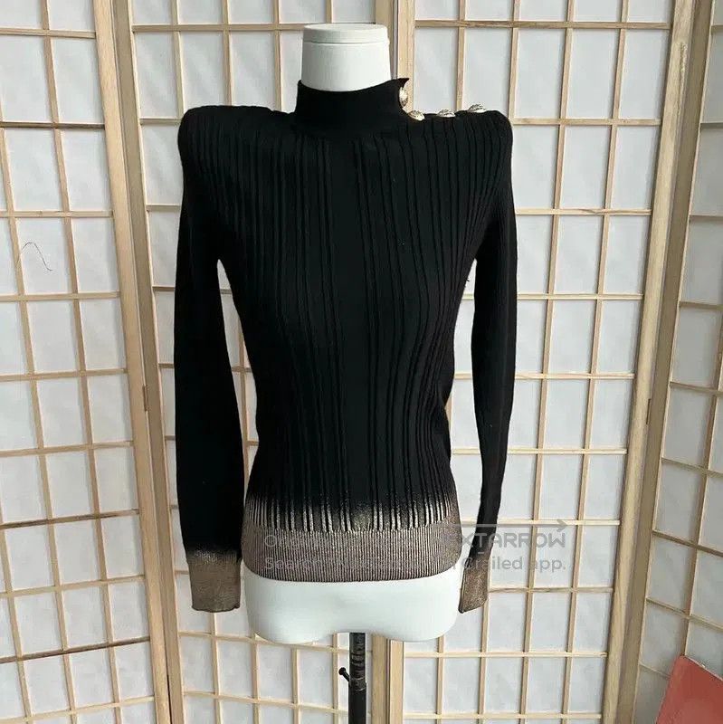 Balmain Balmain Black Wool Women's Sweater . Size S / US 4 / IT 40 - 1 Thumbnail