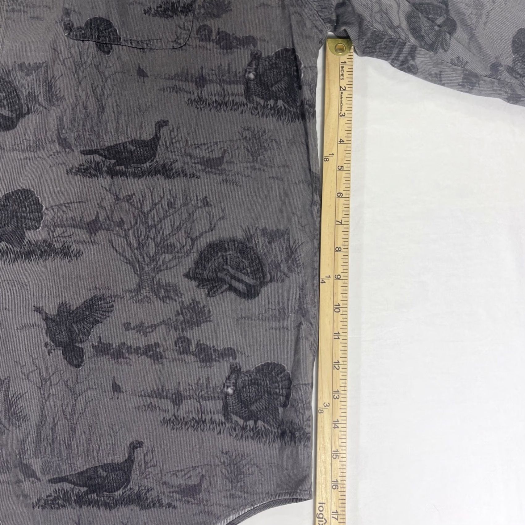 Vintage Columbia Button-Up Shirt Gray 2XL Men's River Lodge AOP Turkey Hunting 100% Cotton Size US XXL / EU 58 / 5 - 6 Thumbnail