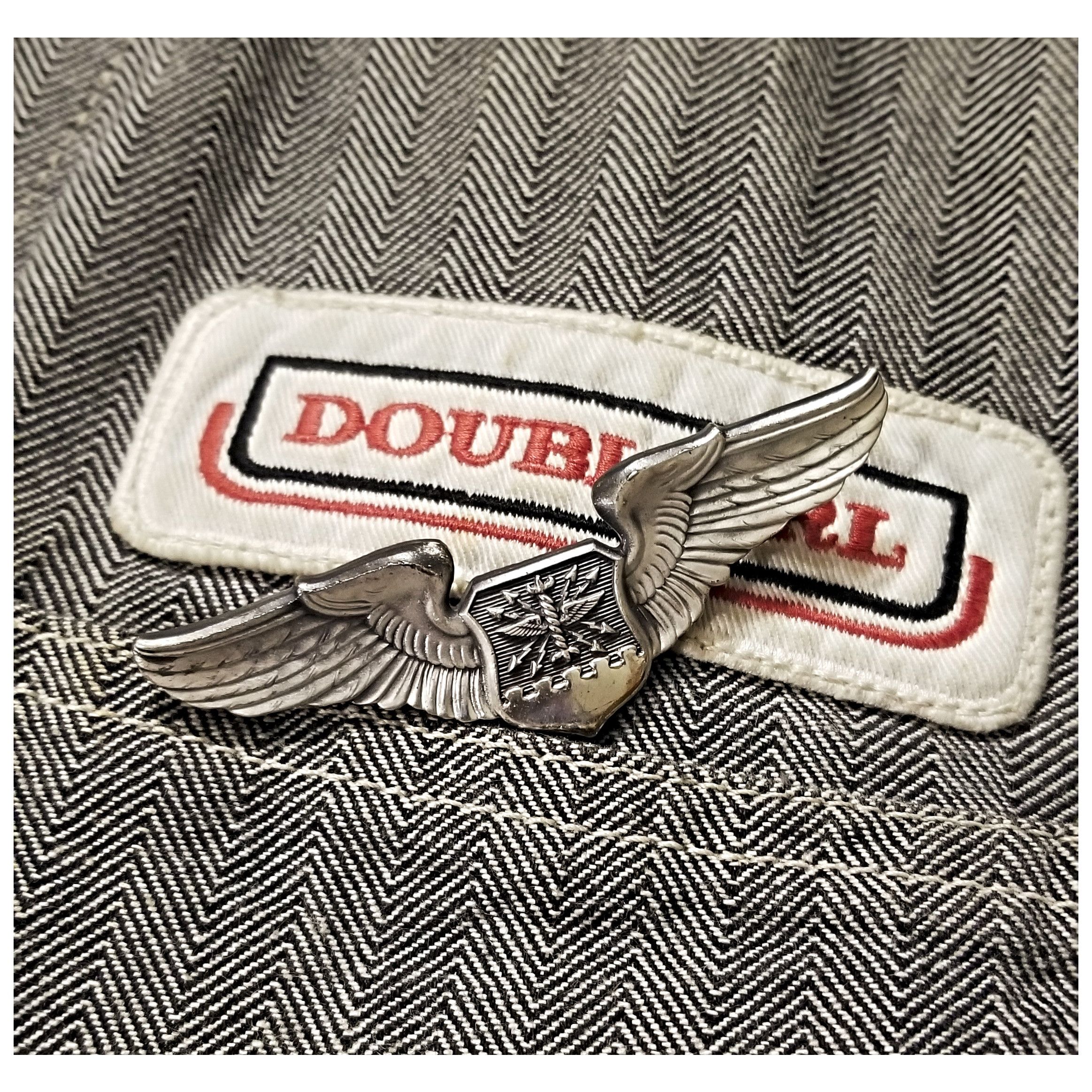 Sterling Silver AUTHENTIC VINTAGE USAF NAVIGATOR WINGS LAPEL PIN- 3"X1" Size ONE SIZE - 2 Thumbnail