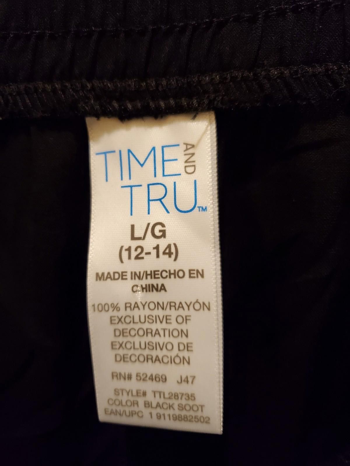 Designer Time&Tru Wns Blk Skirt L Boho Peasant hippie Embroidered Size 36" / US 14 / IT 50 - 3 Thumbnail