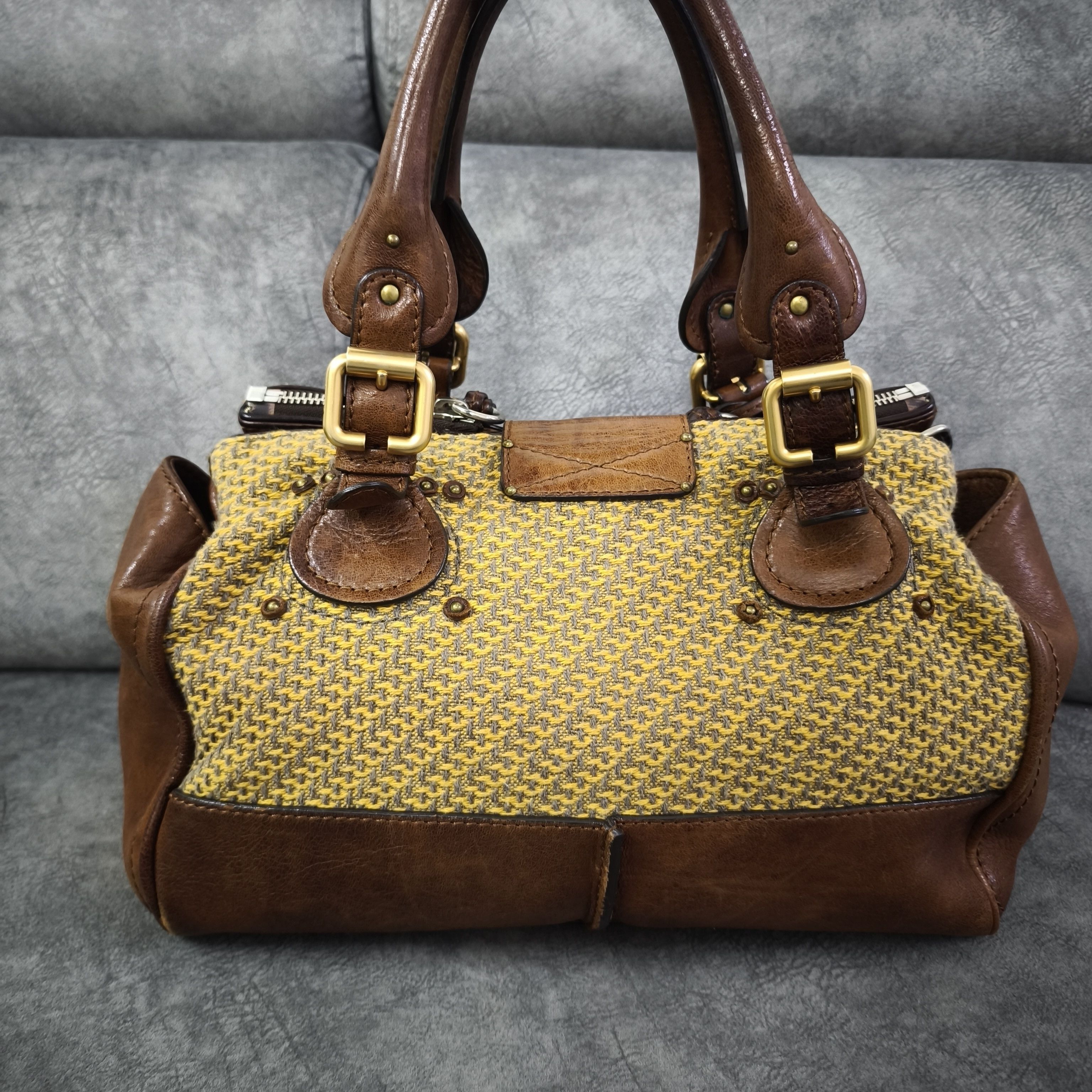 Chloé Paddington 2007 vintage Tweed and Leather Iconic