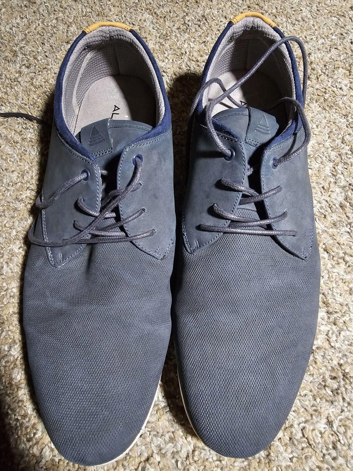 Aldo ALDO Mens Oxfords Blue Lace Up Casual Dress Shoes US12 UK11 Size US 12 / EU 45 - 2 Thumbnail