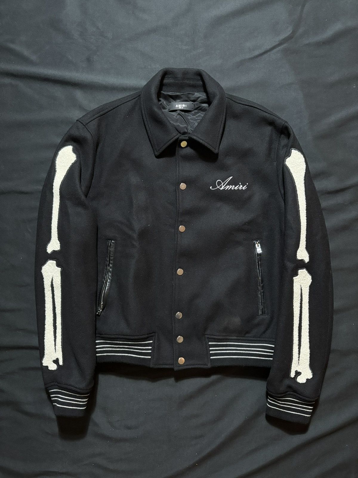 Amiri Amiri Bones Varsity Jacket - Size 54 Size US L / EU 52-54 / 3 - 1 Thumbnail